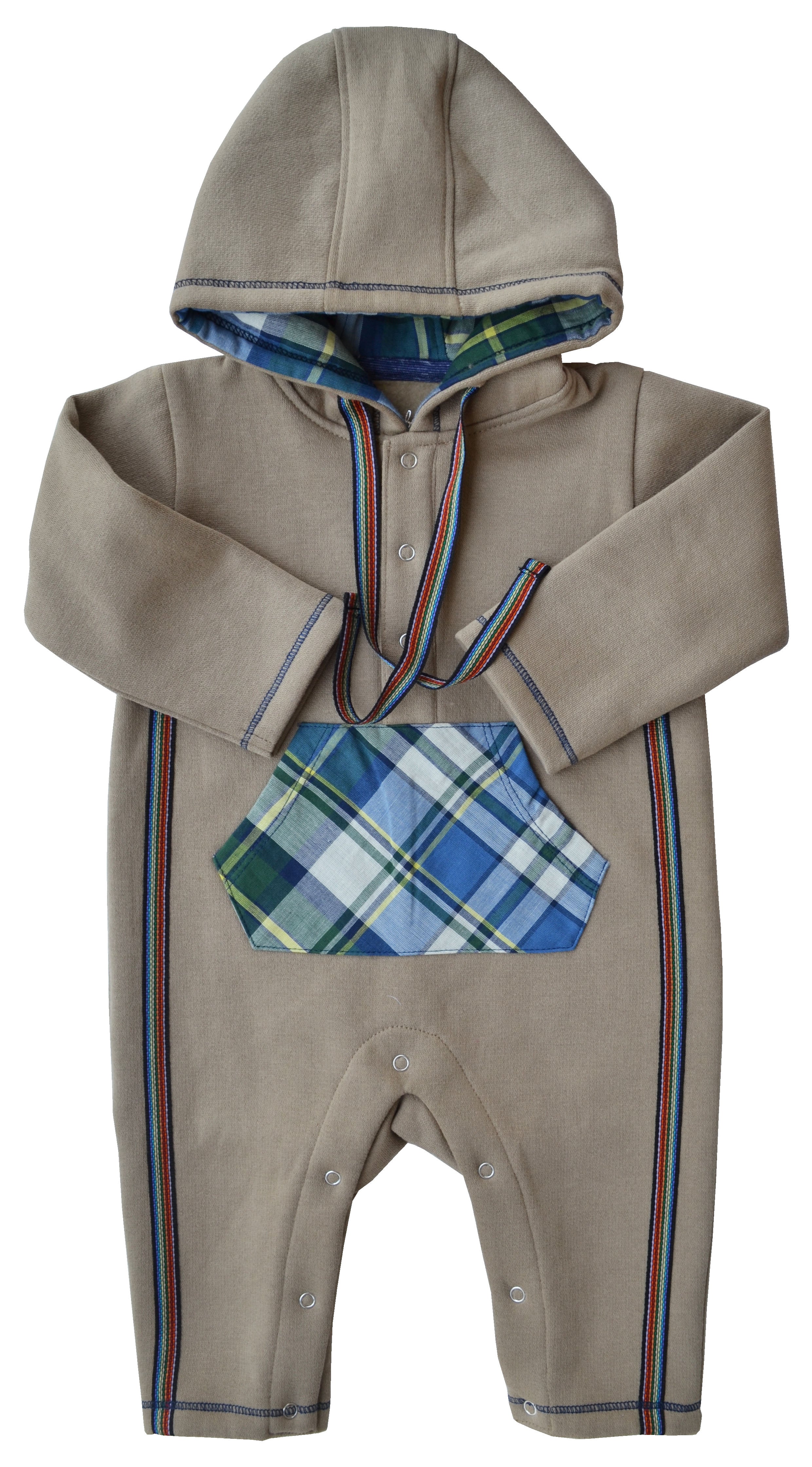 Beige and Plaid Sleeper