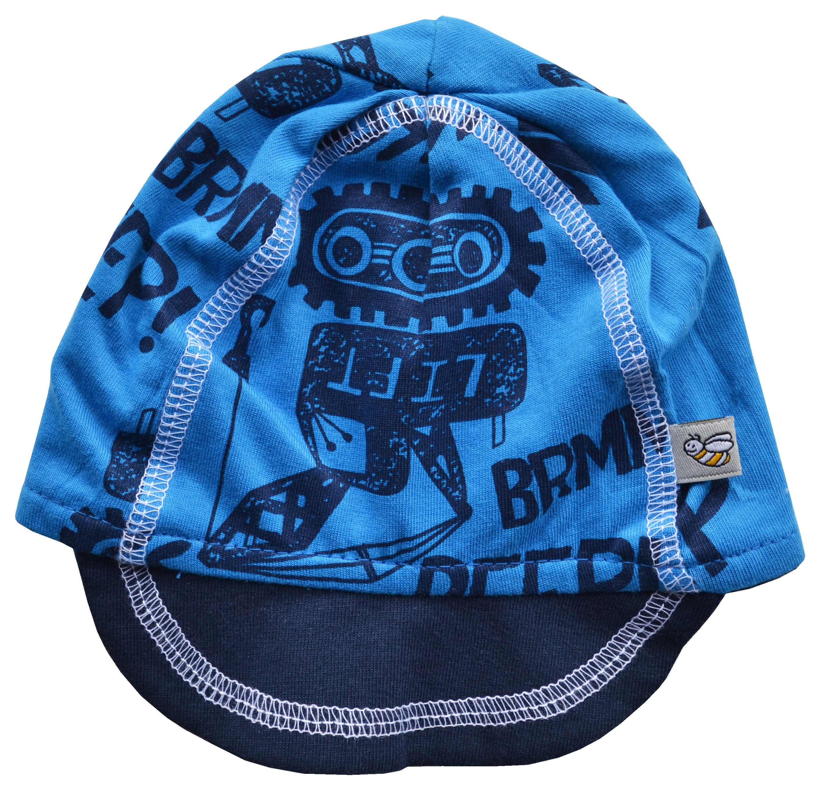 Car Print Blue Cap
