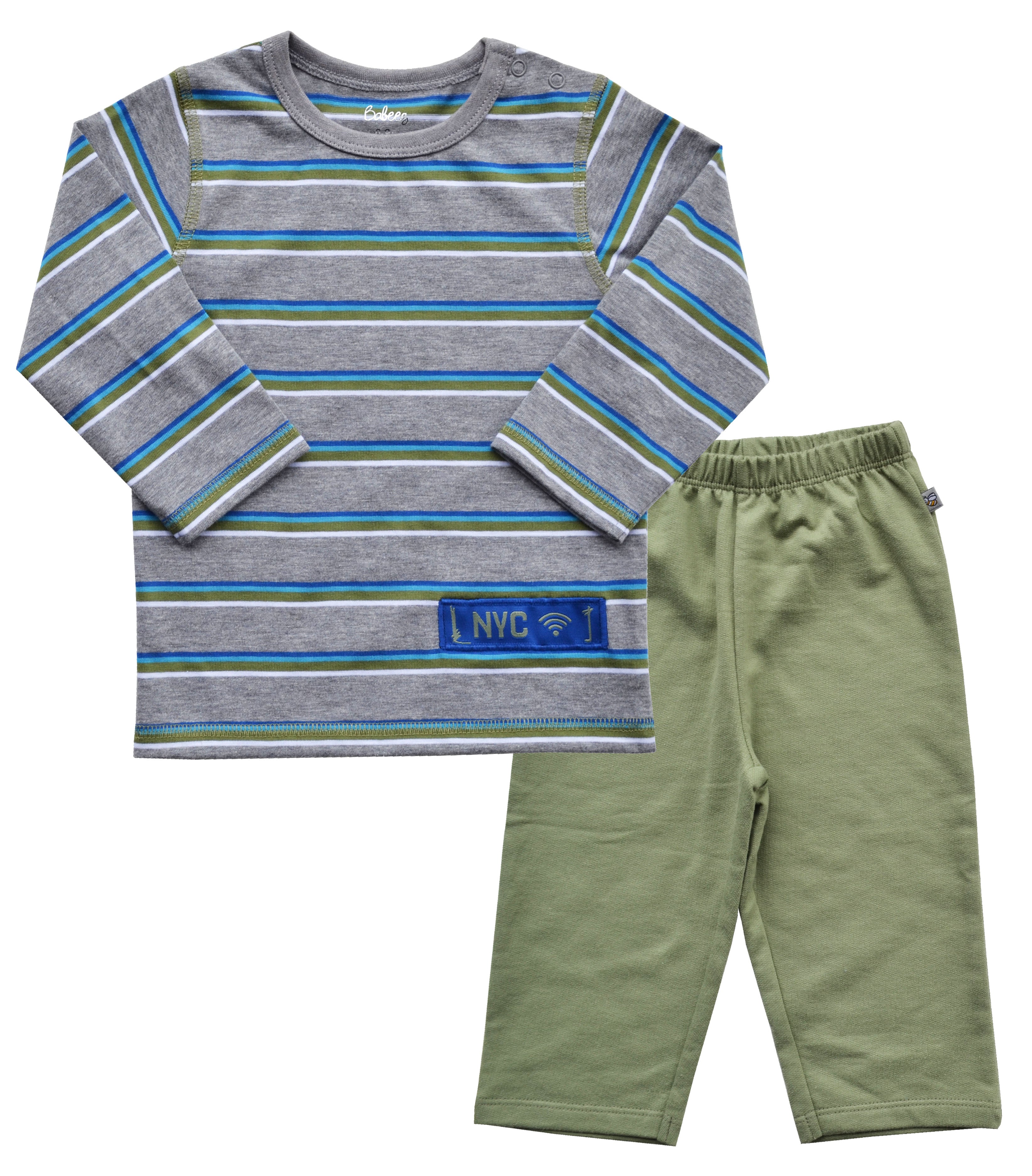 NYC Full Top Green Pants Set