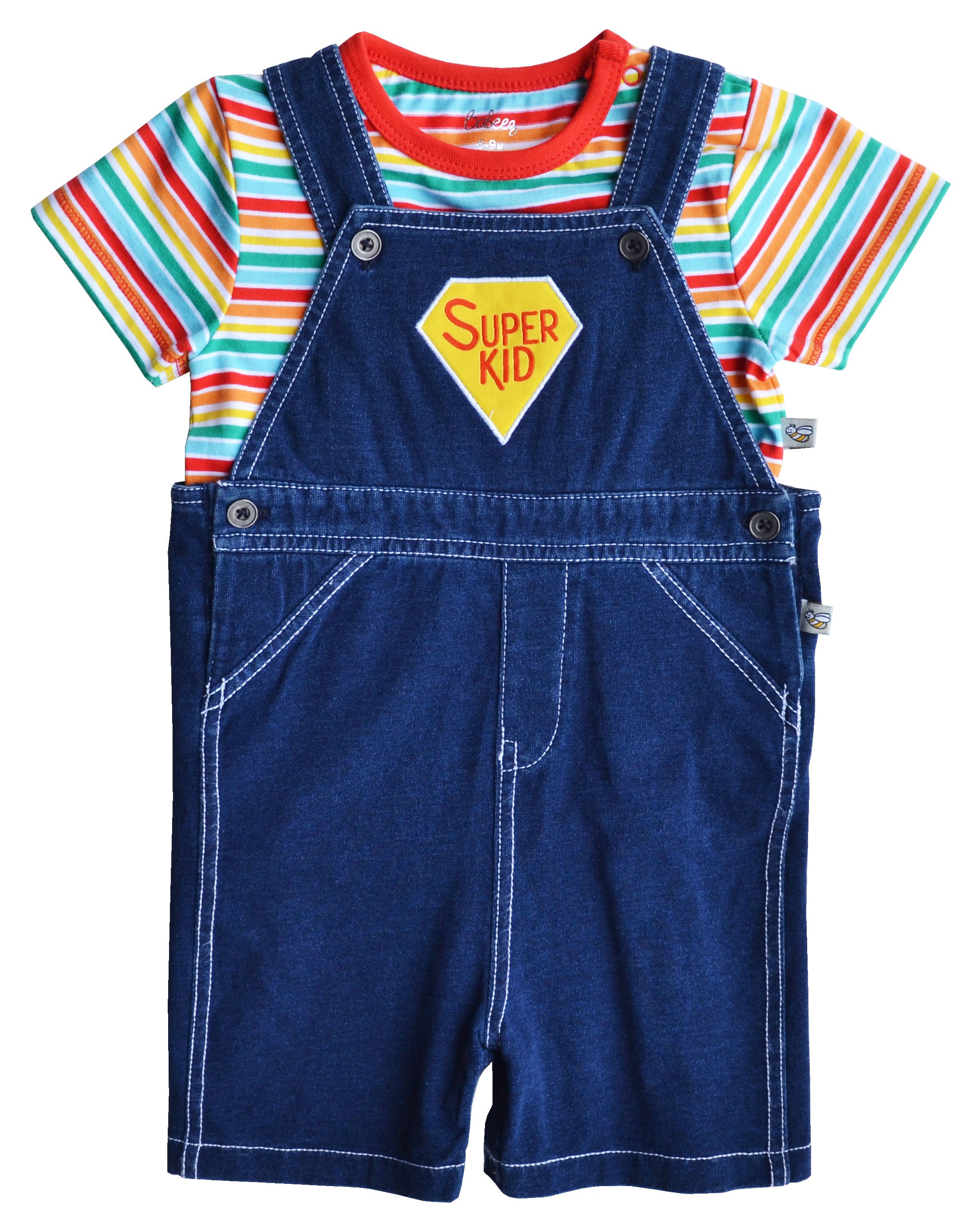 Super Kid Rainbow Short Romper Set