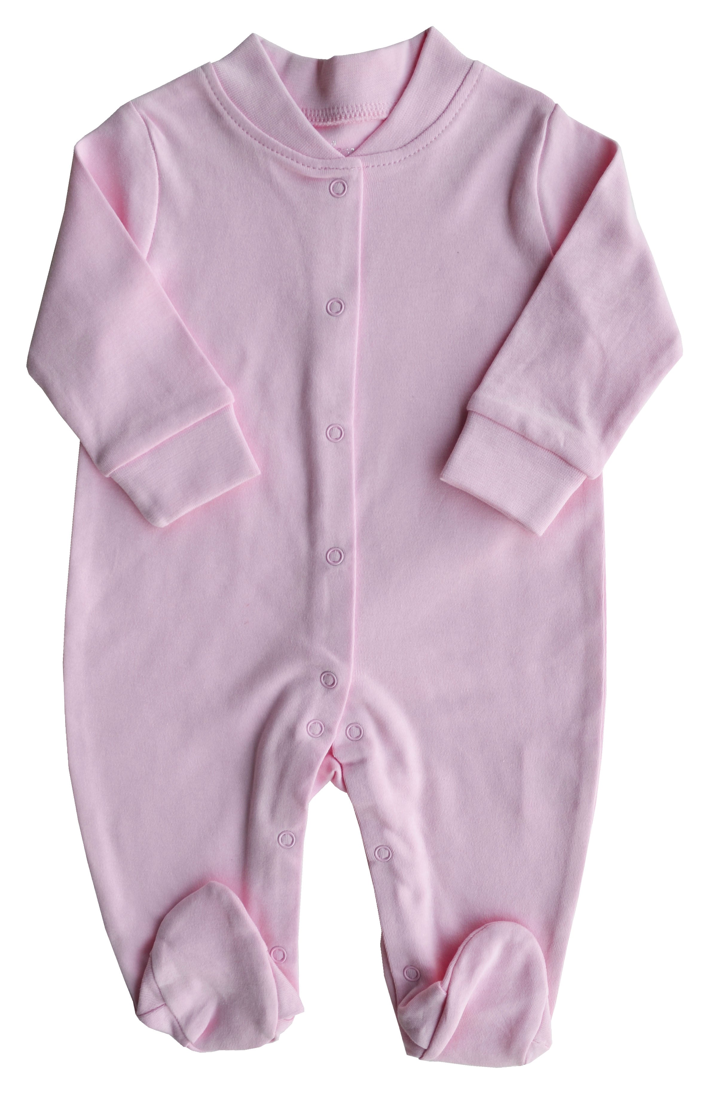 Pink Full Romper With Feet