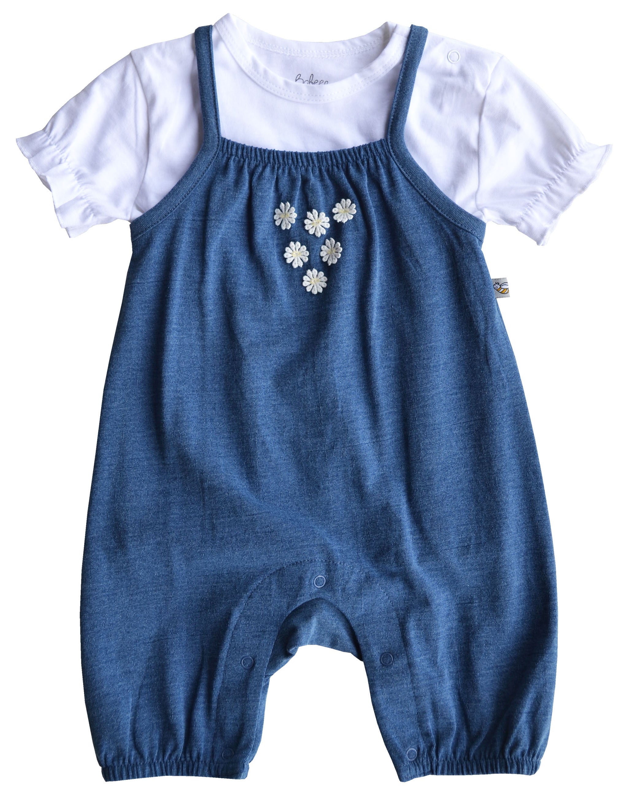 Flower Print Short Romper Set