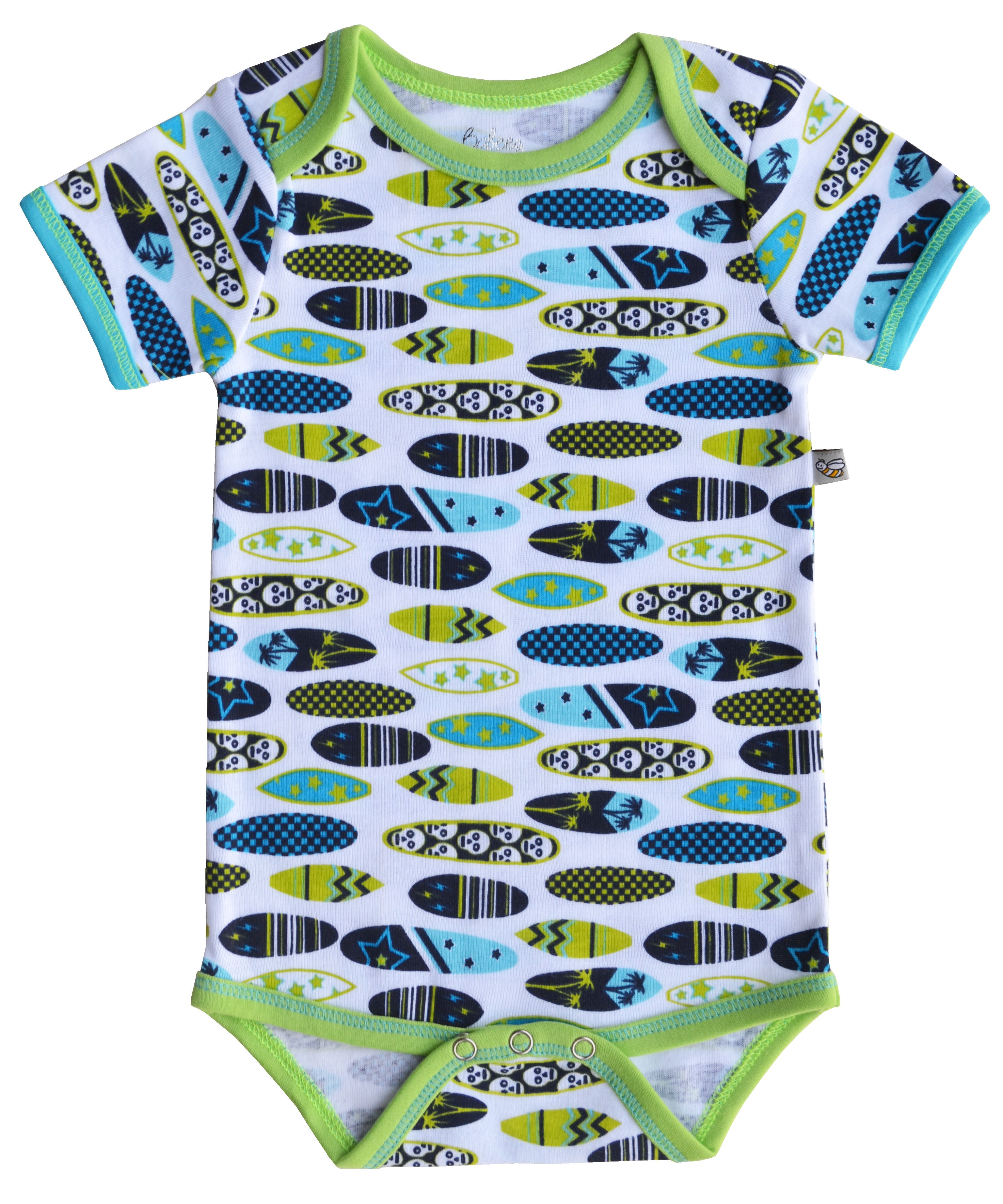 Skateboard Print Short Romper