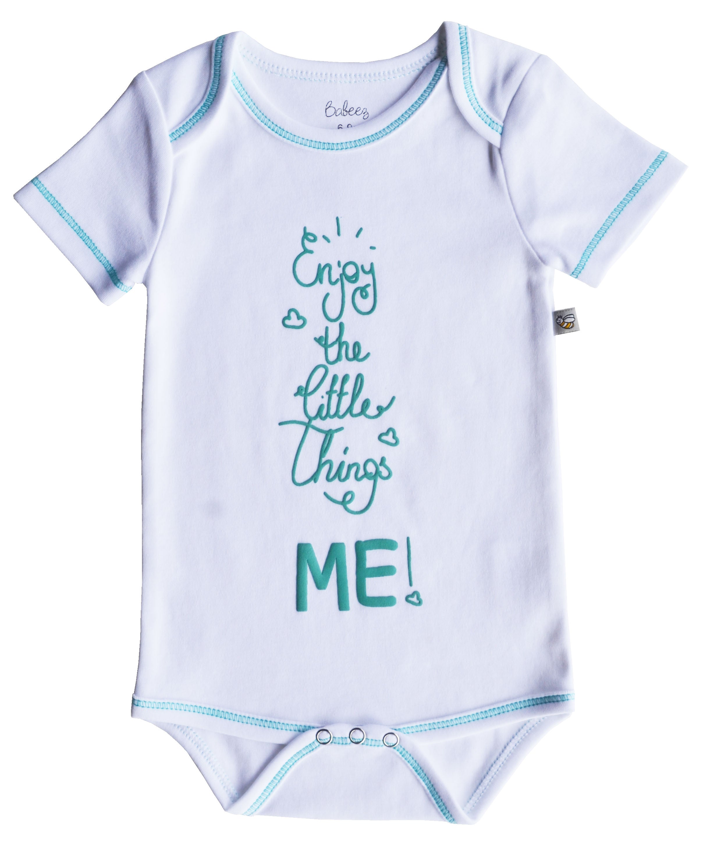 Me Print White Short Romper