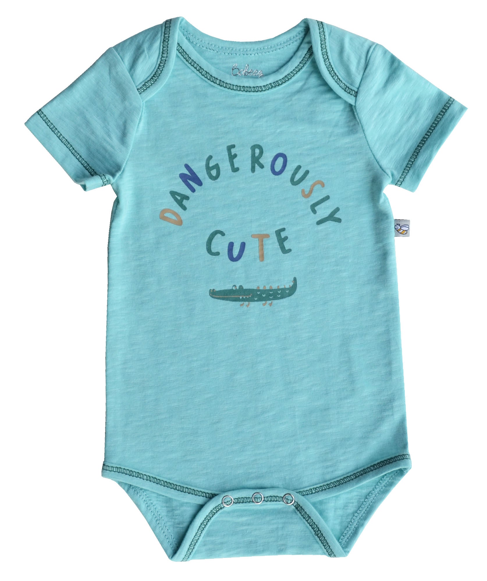 Light Green Crocodile Short Romper