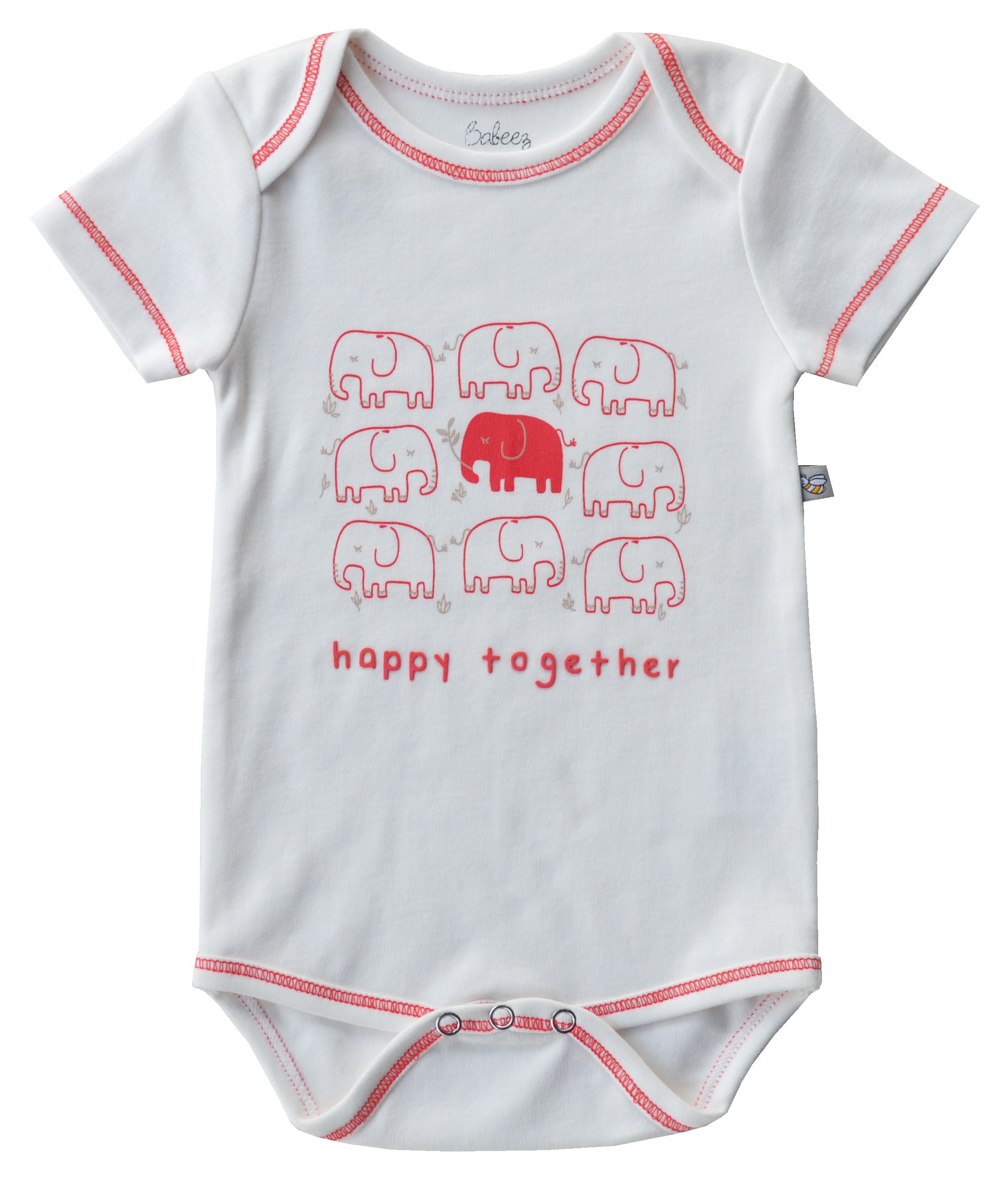 Elephant Off-White Short Romper
