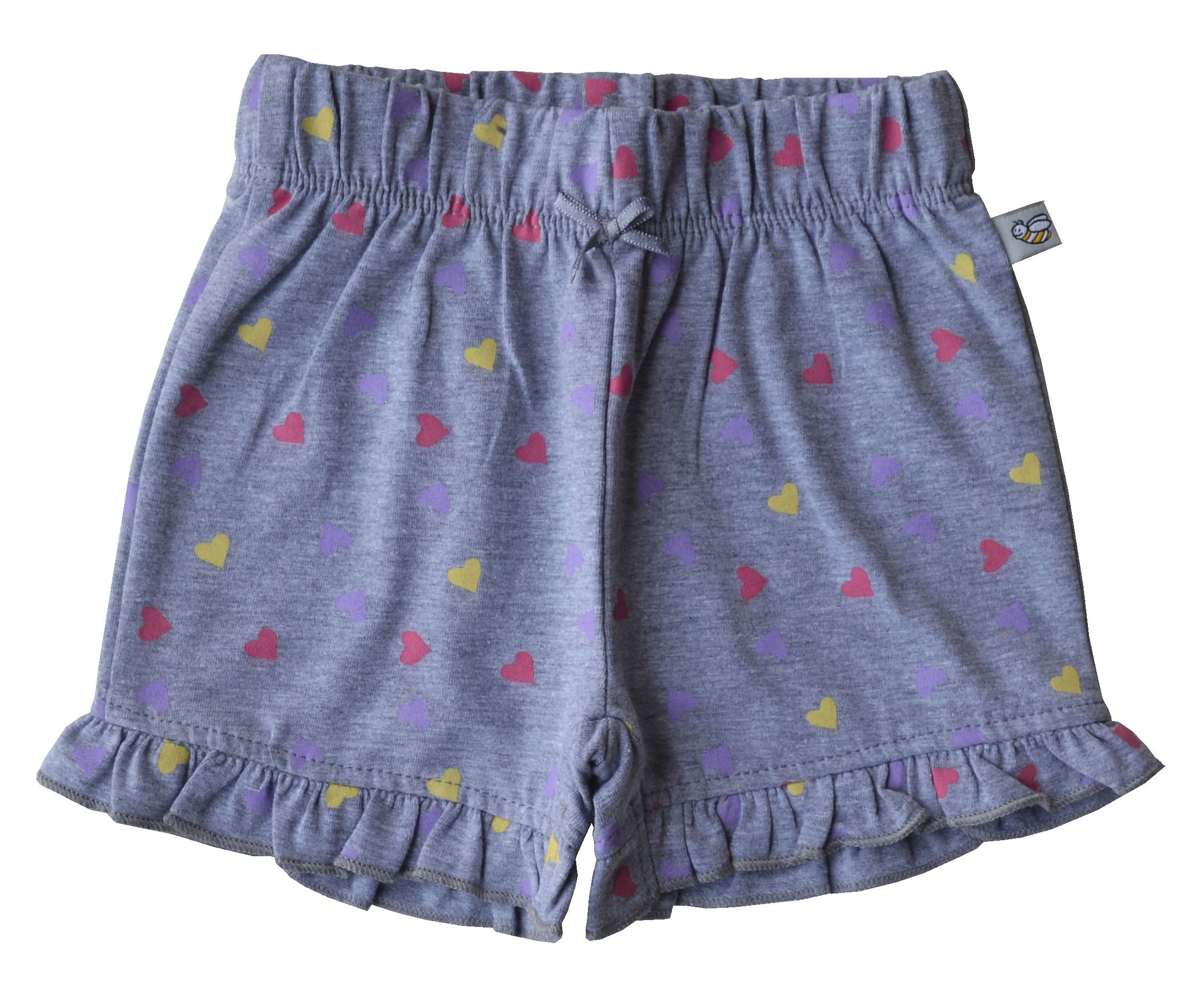 Heart Print Grey Shorts