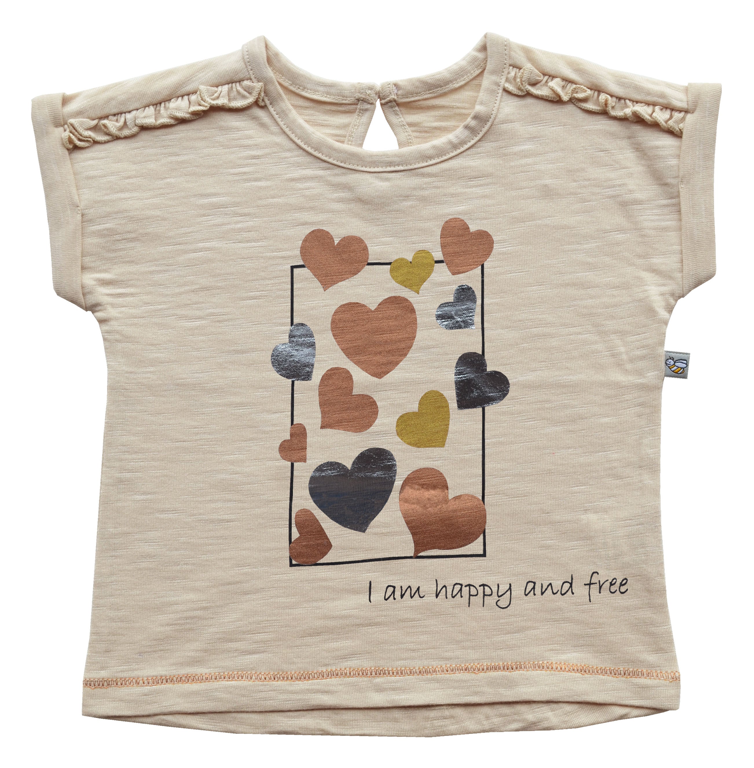 Happy and Free Beige Top