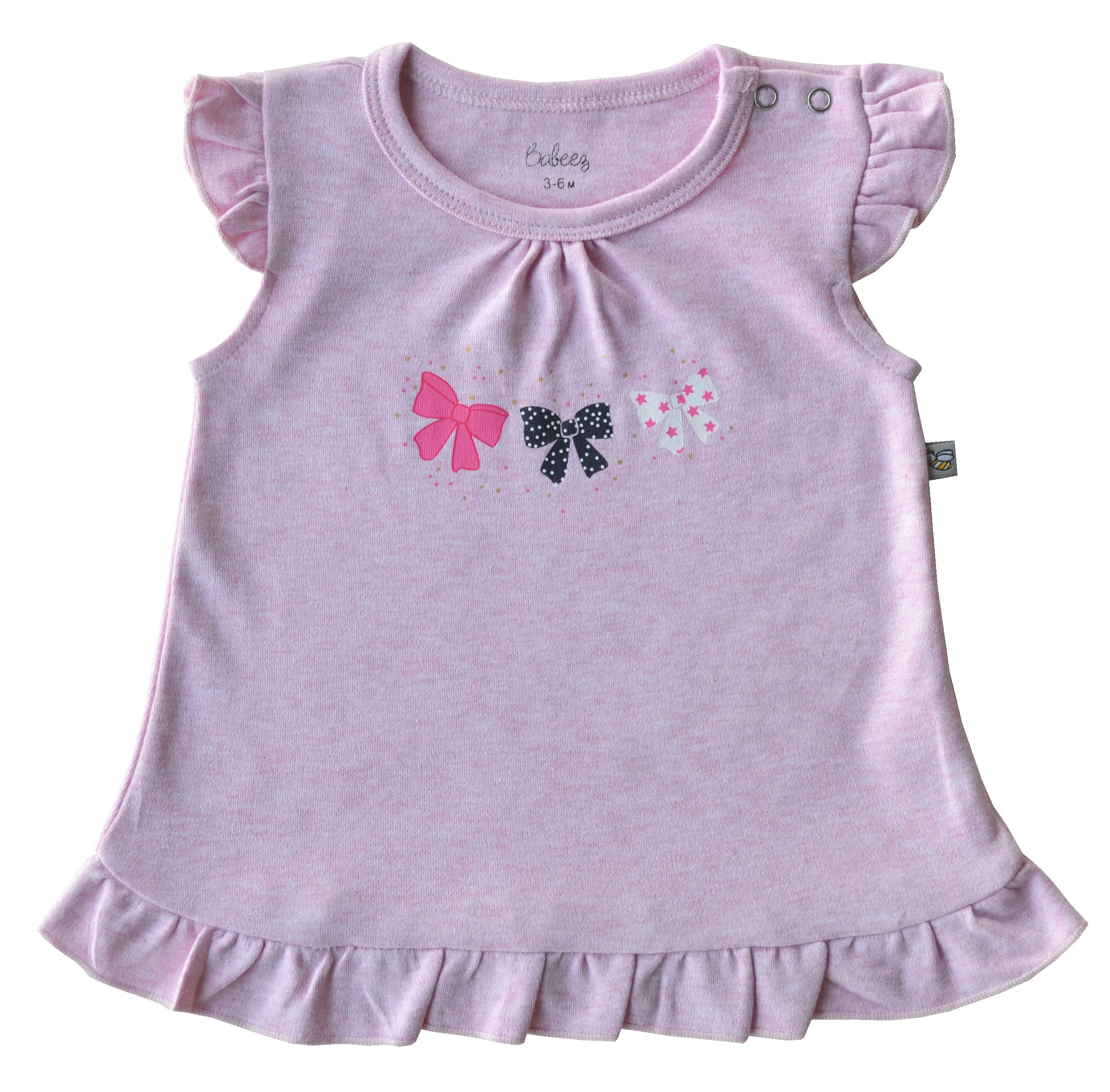 Bow Print Pink Top