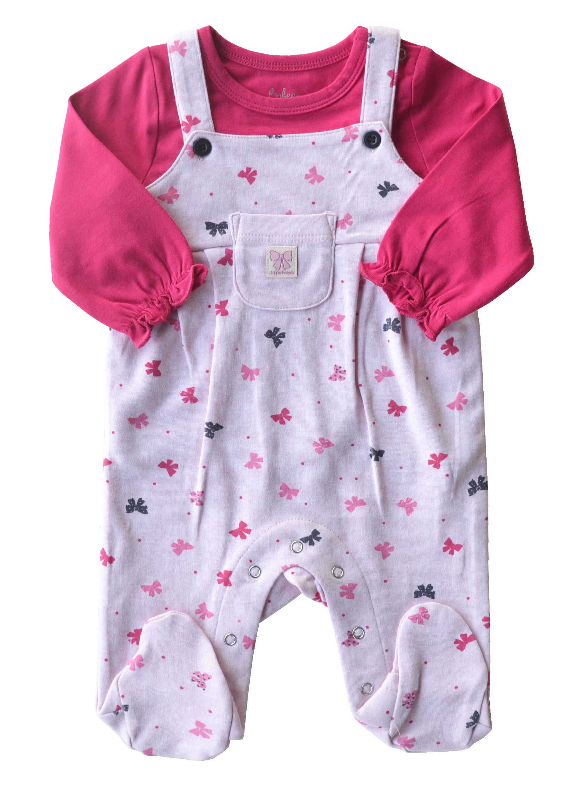 Bow Print Romper Set