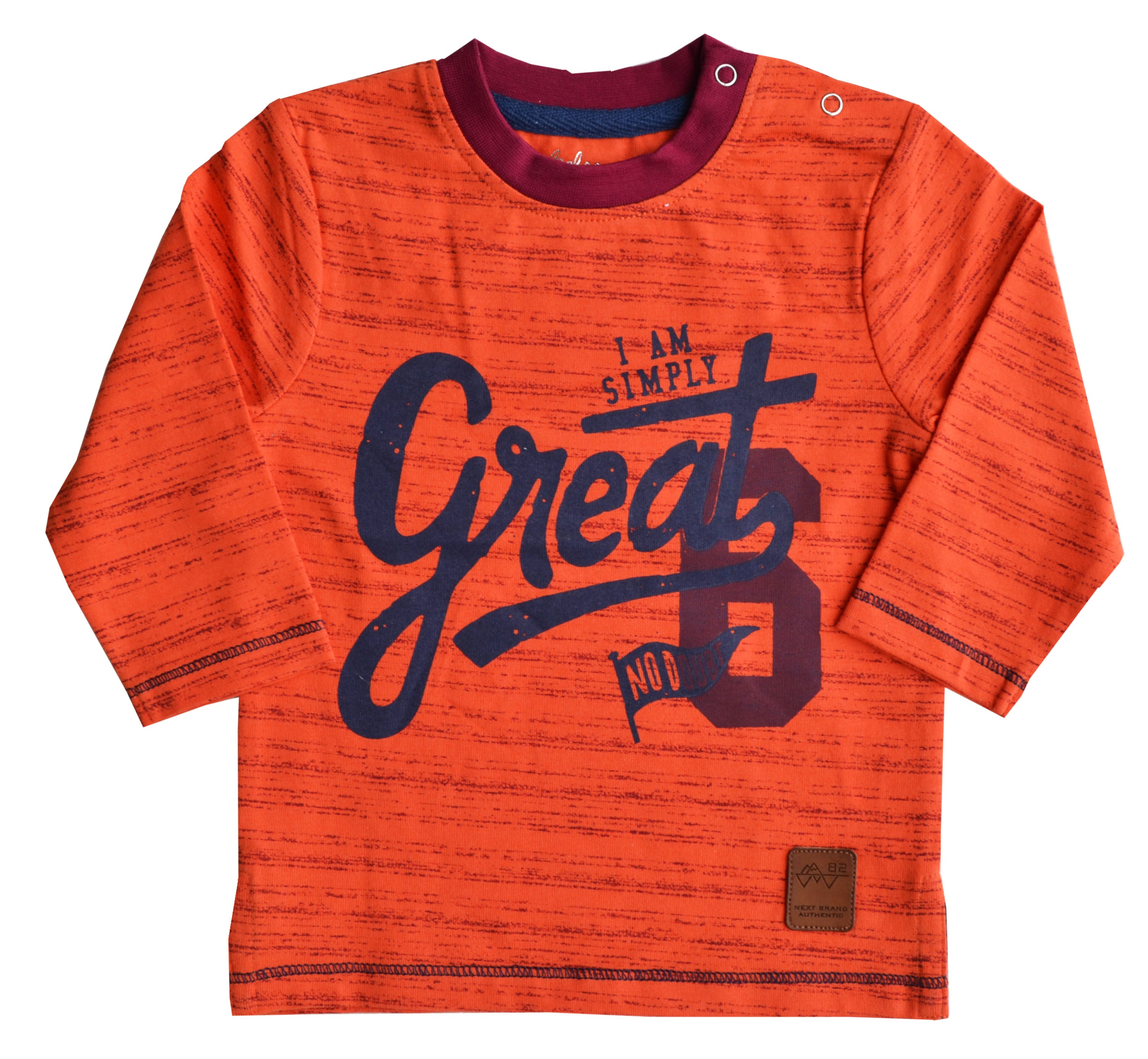 Great Print Orange Full T-Shirt