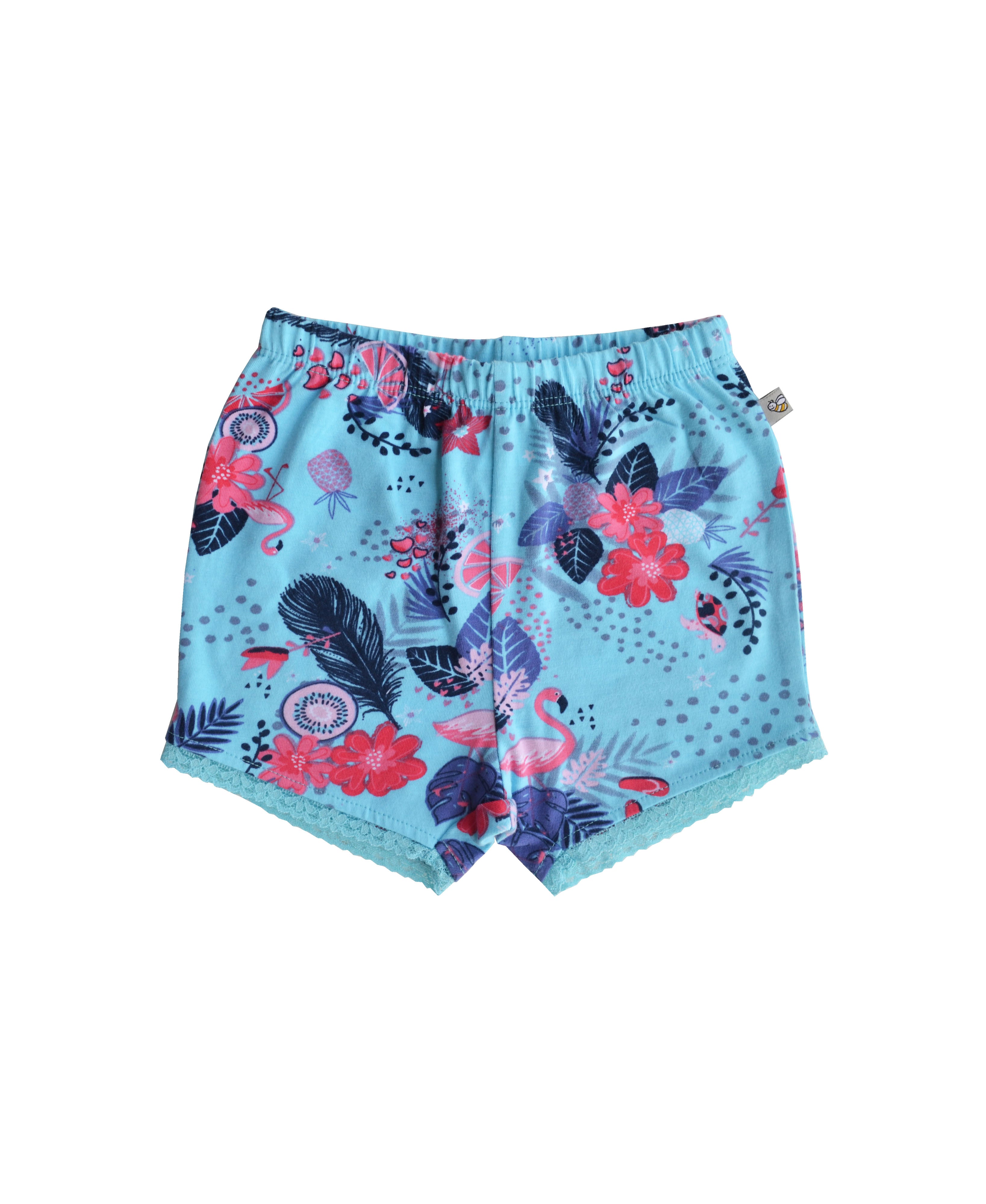 Blue Printed Shorts