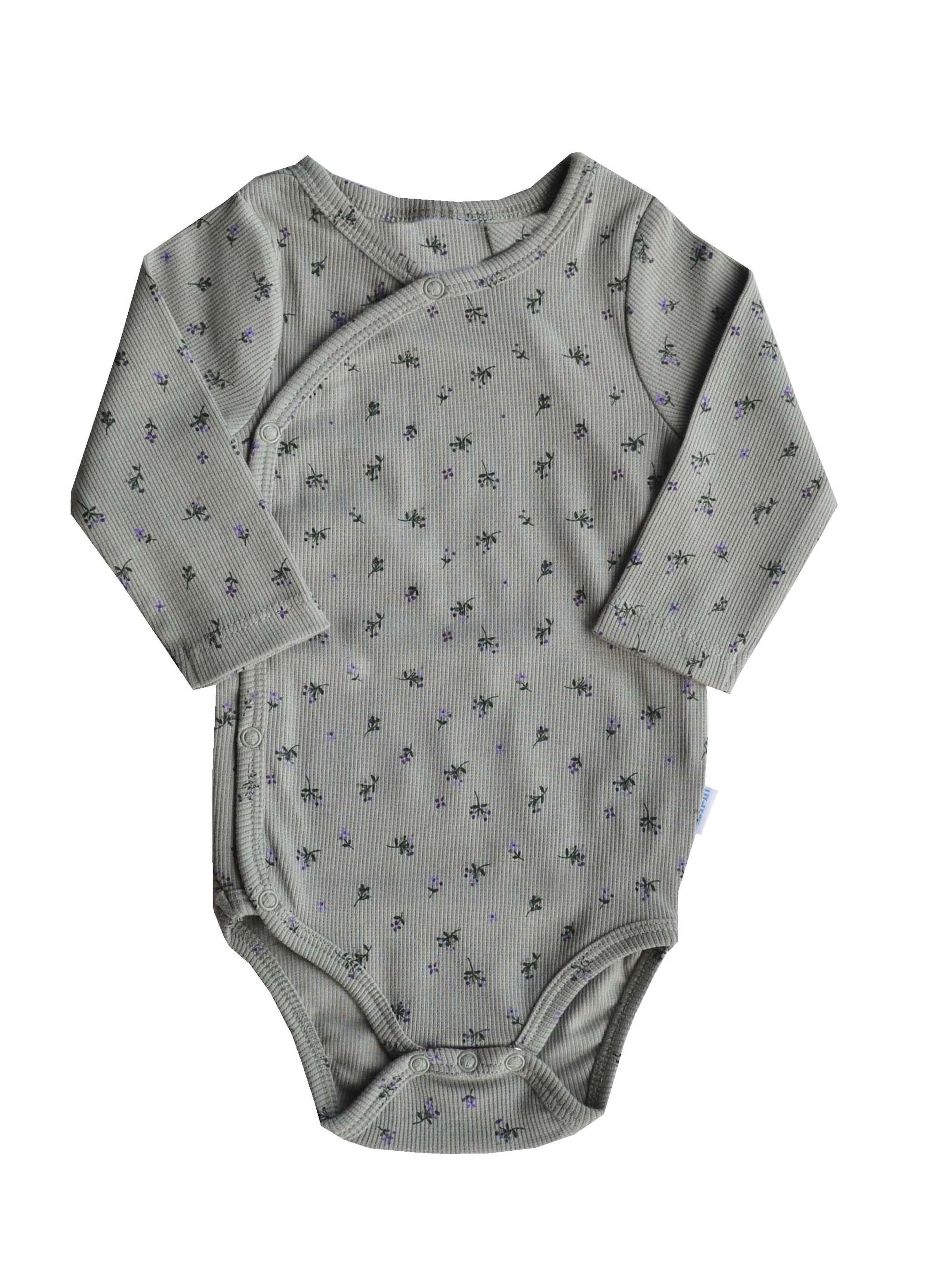 Grey Onesie with Floral Print