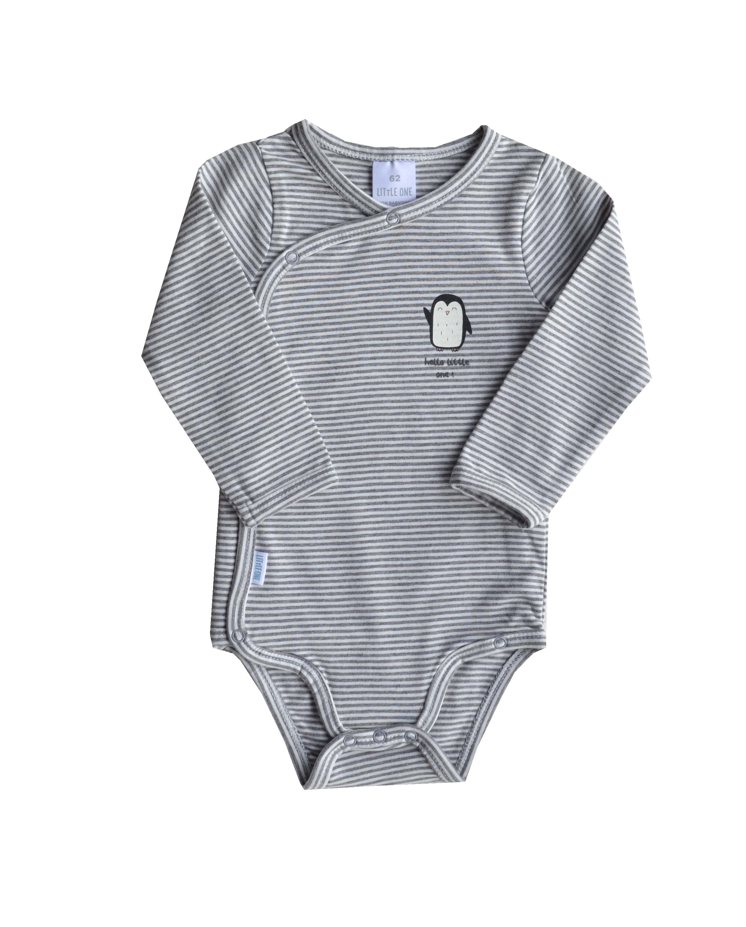 Grey Onesie with Penguin