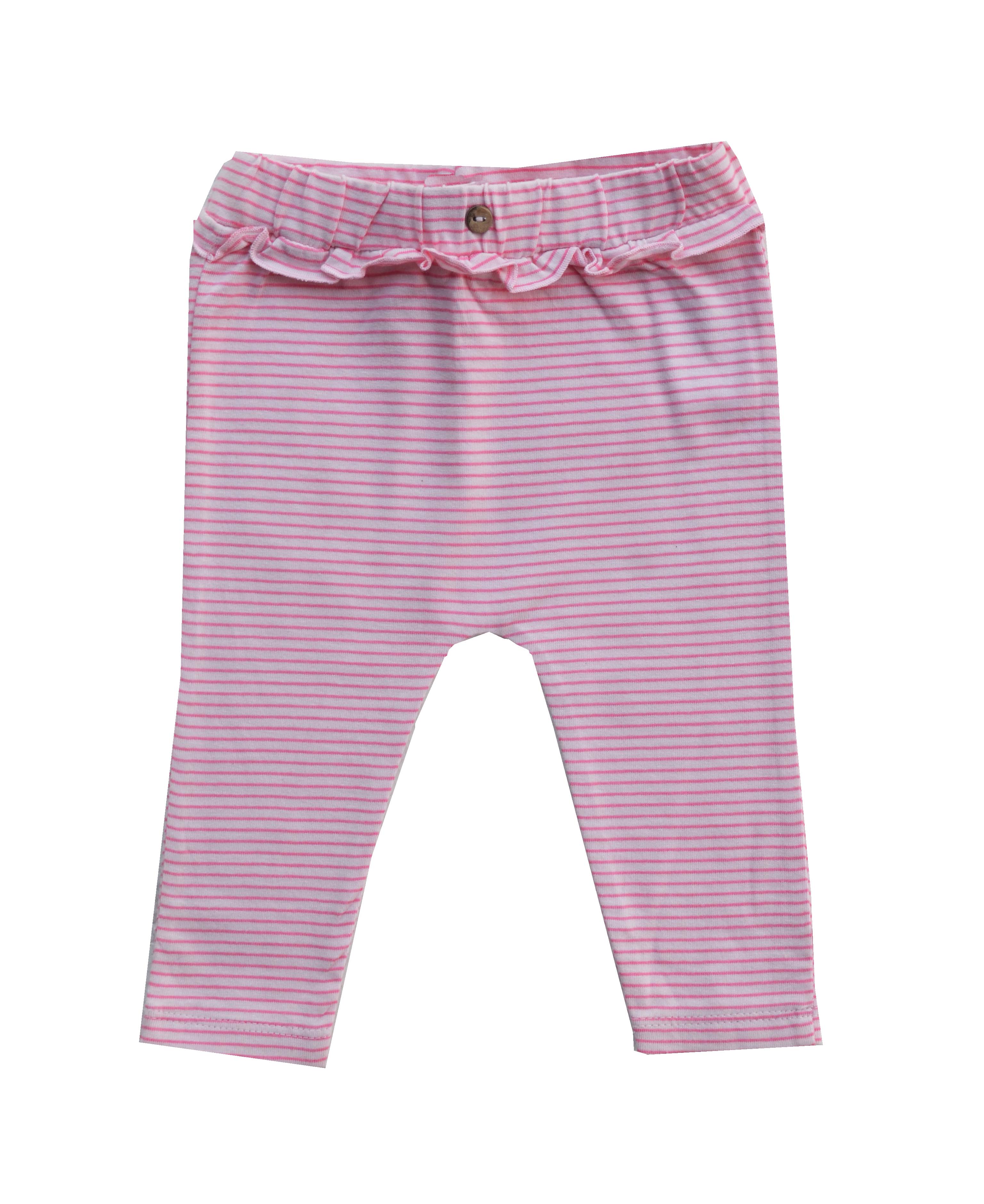 Pink Striped Leggings
