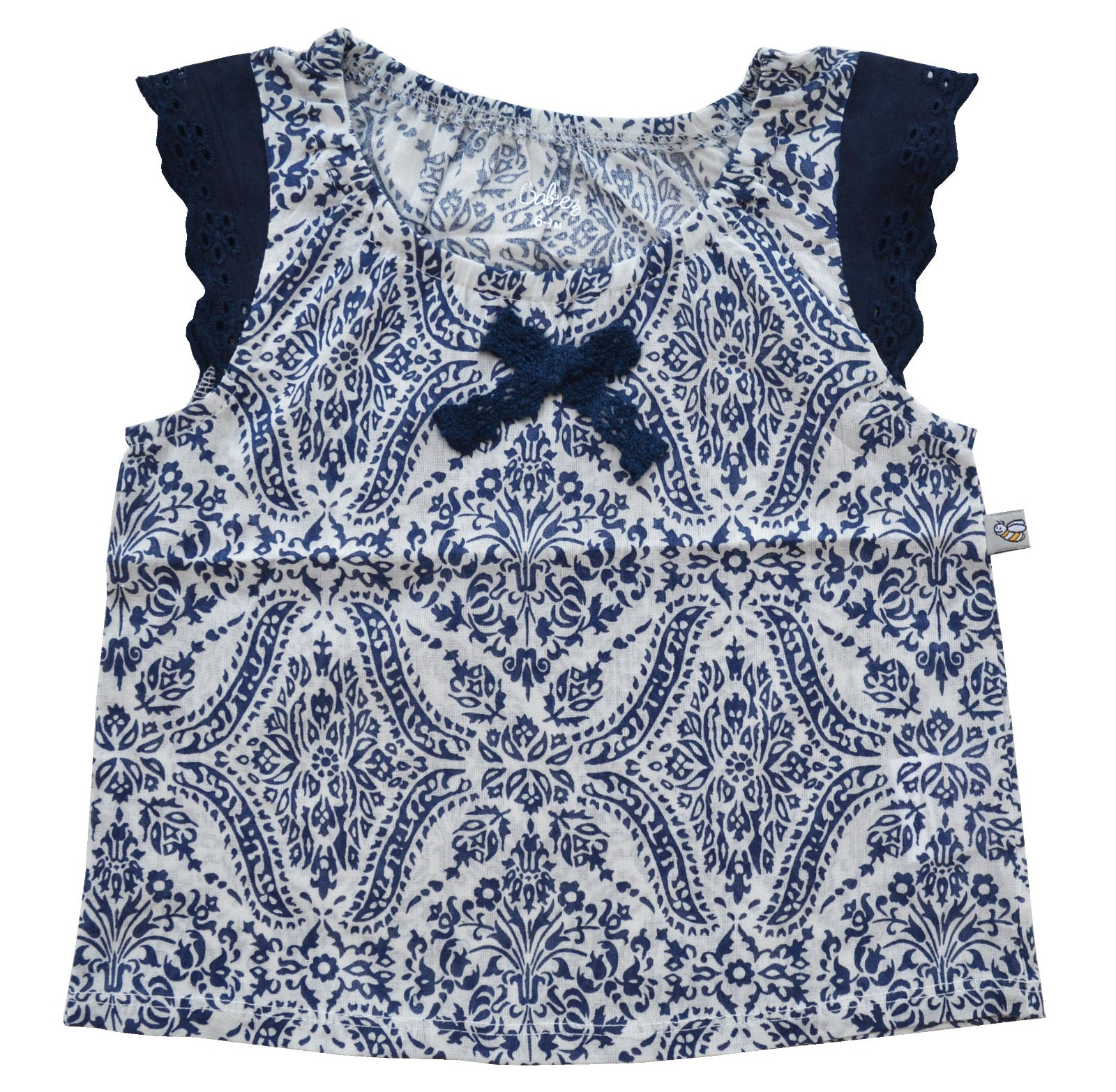 Navy Cap sleeve Top