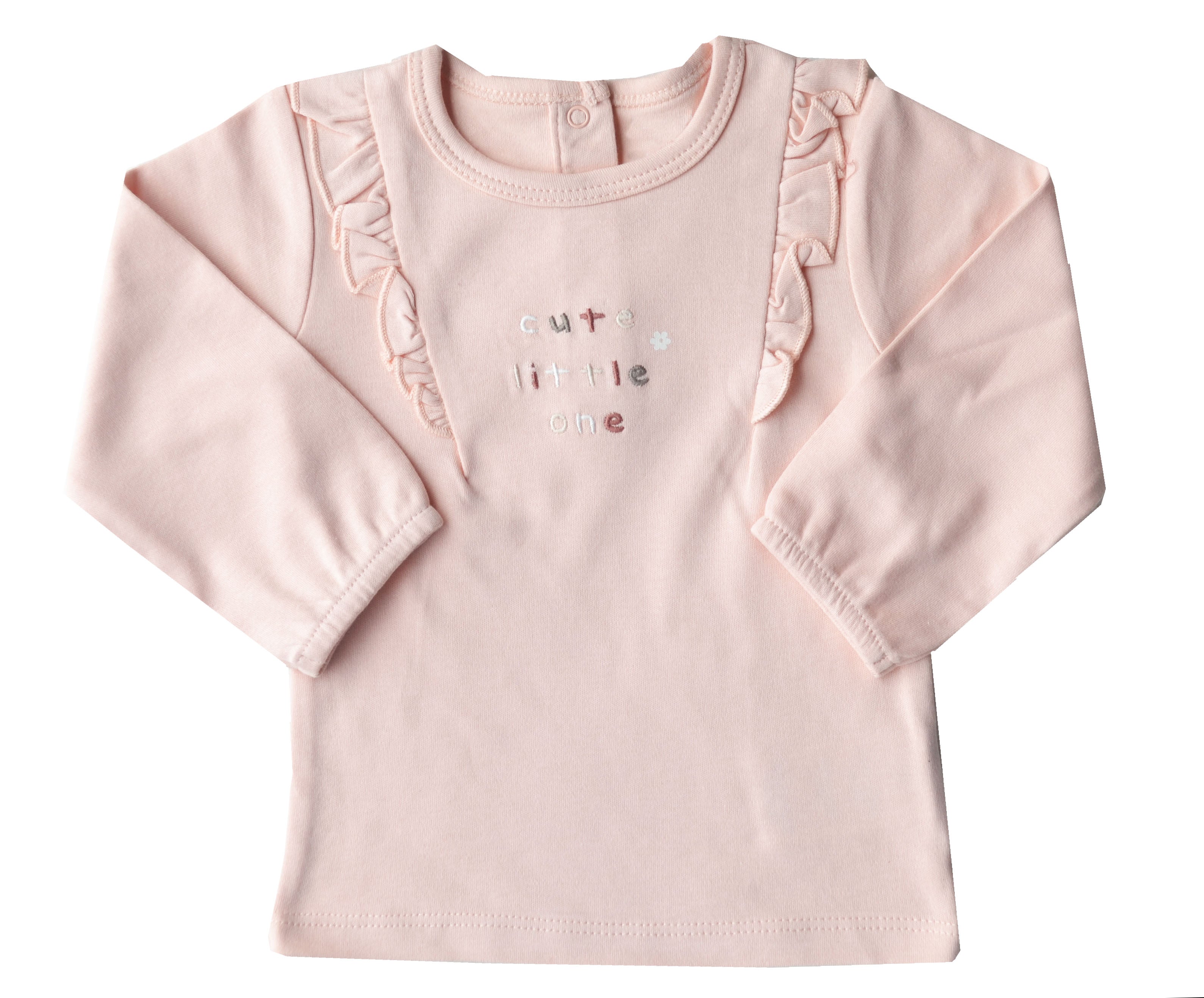 Peach Full sleeves Top with Cute Little One Saying