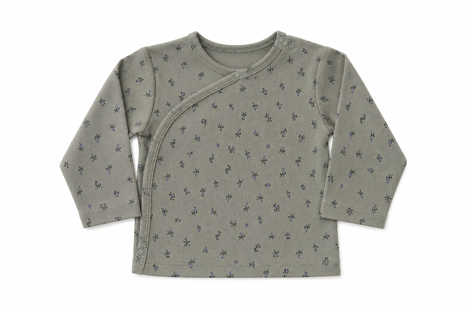 Grey Floral Jhabla Top
