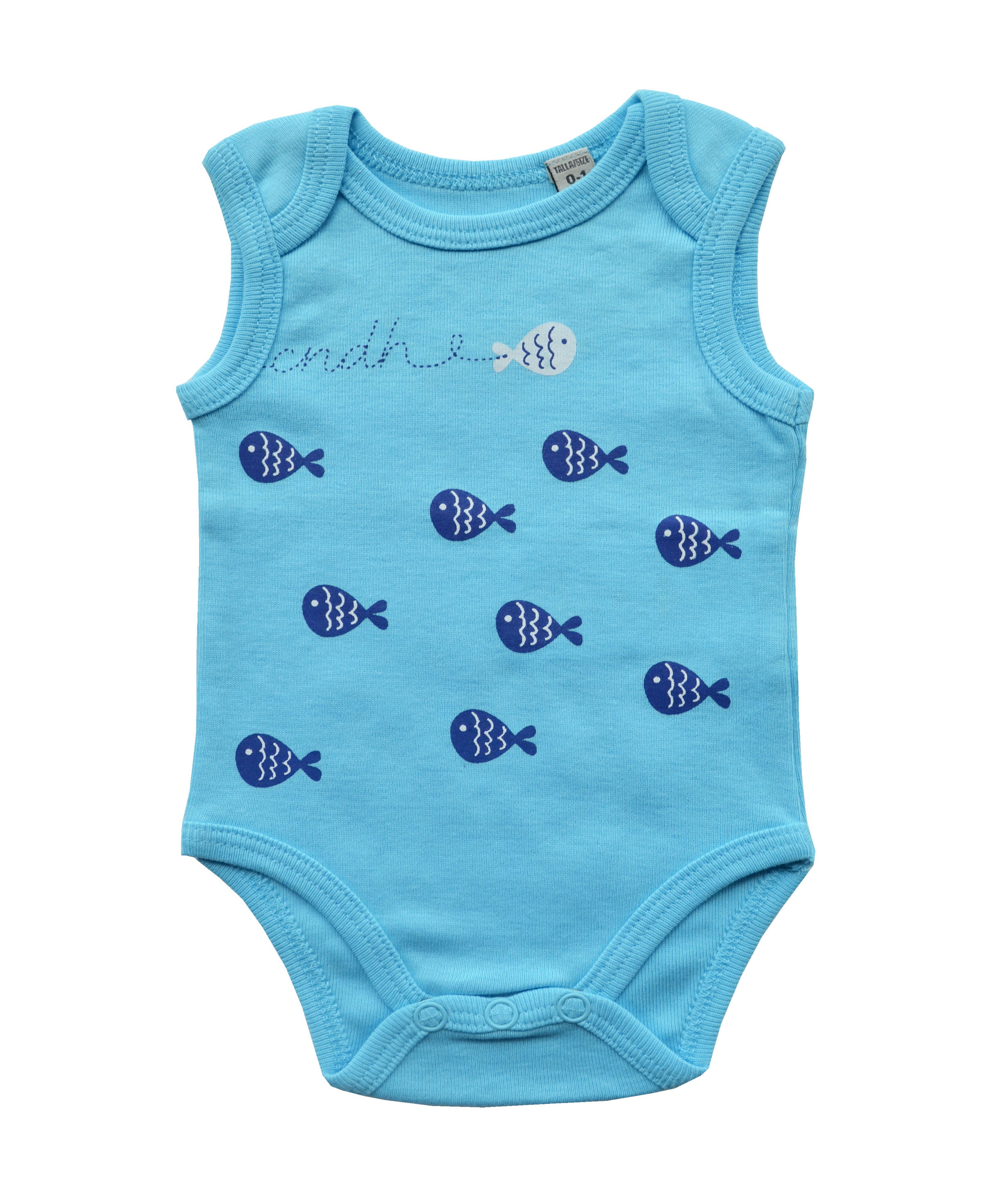 Blue Sleeveless Romper