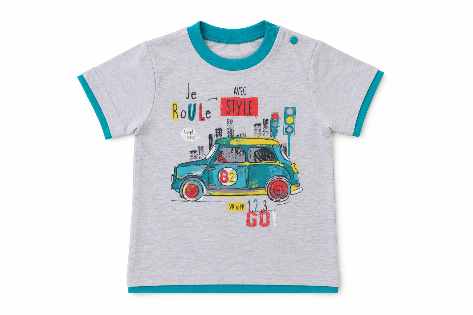 Grey Printed T-Shirt