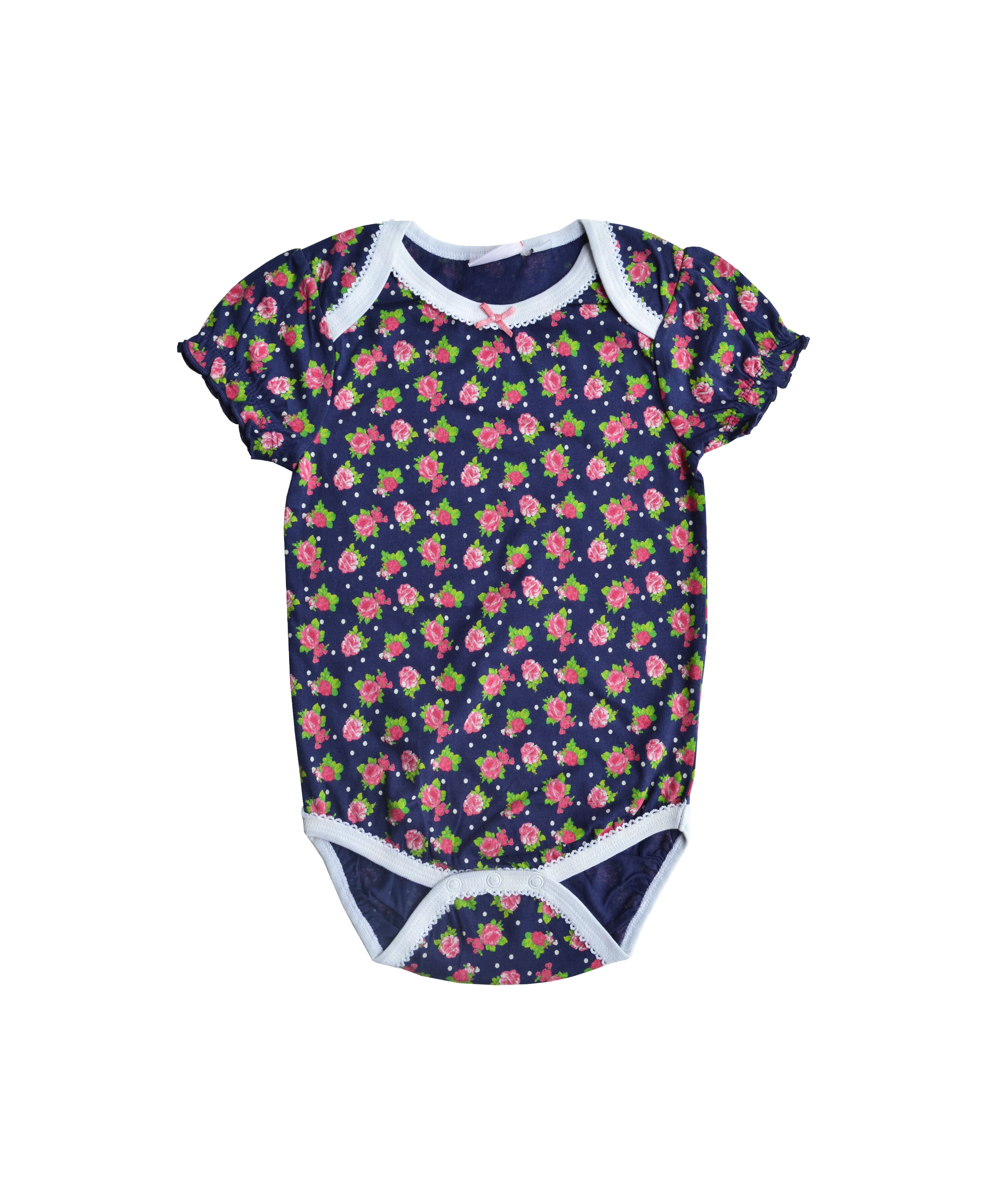 Navy Romper with Floral print