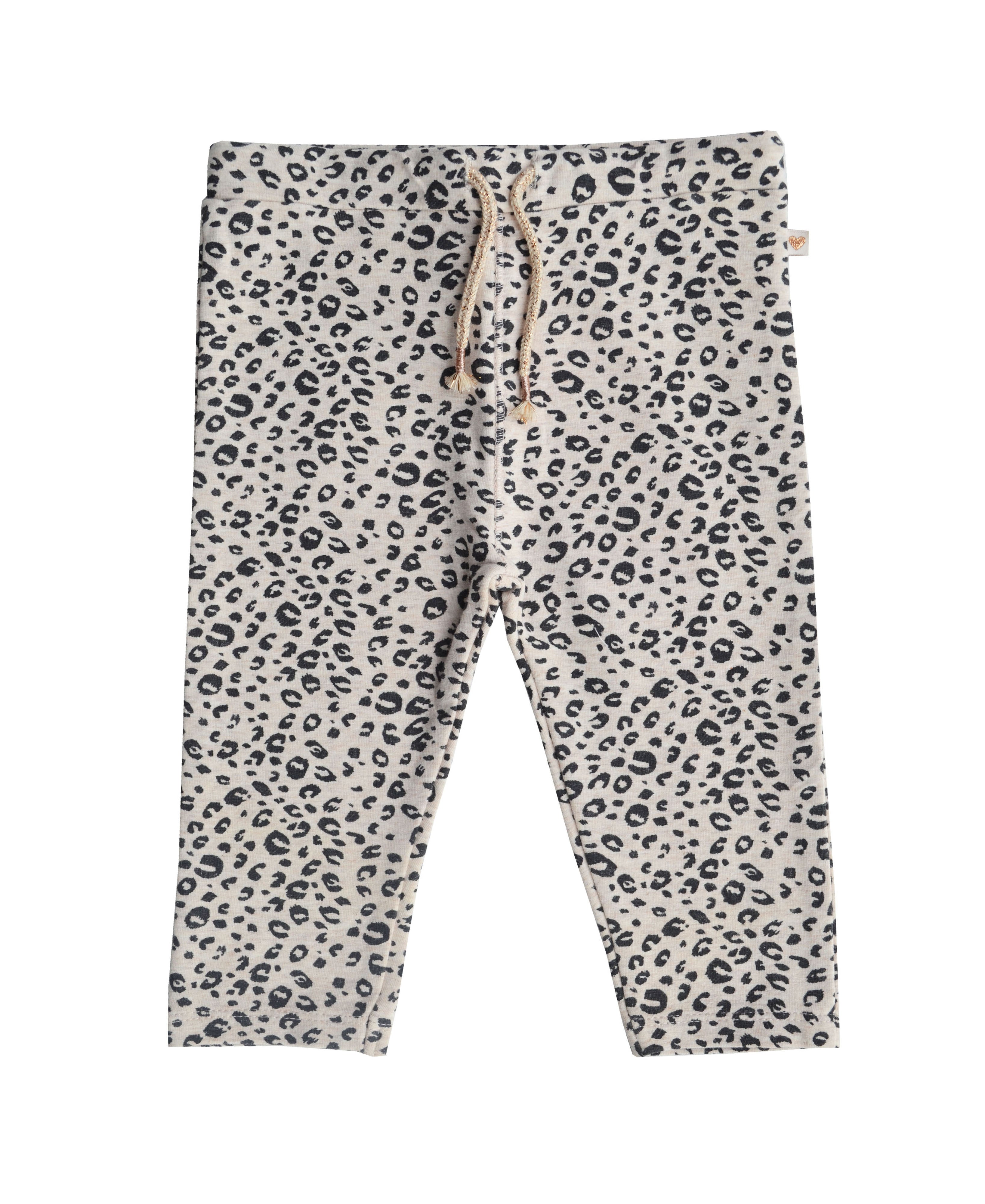 Beige Leggings with Leopard print
