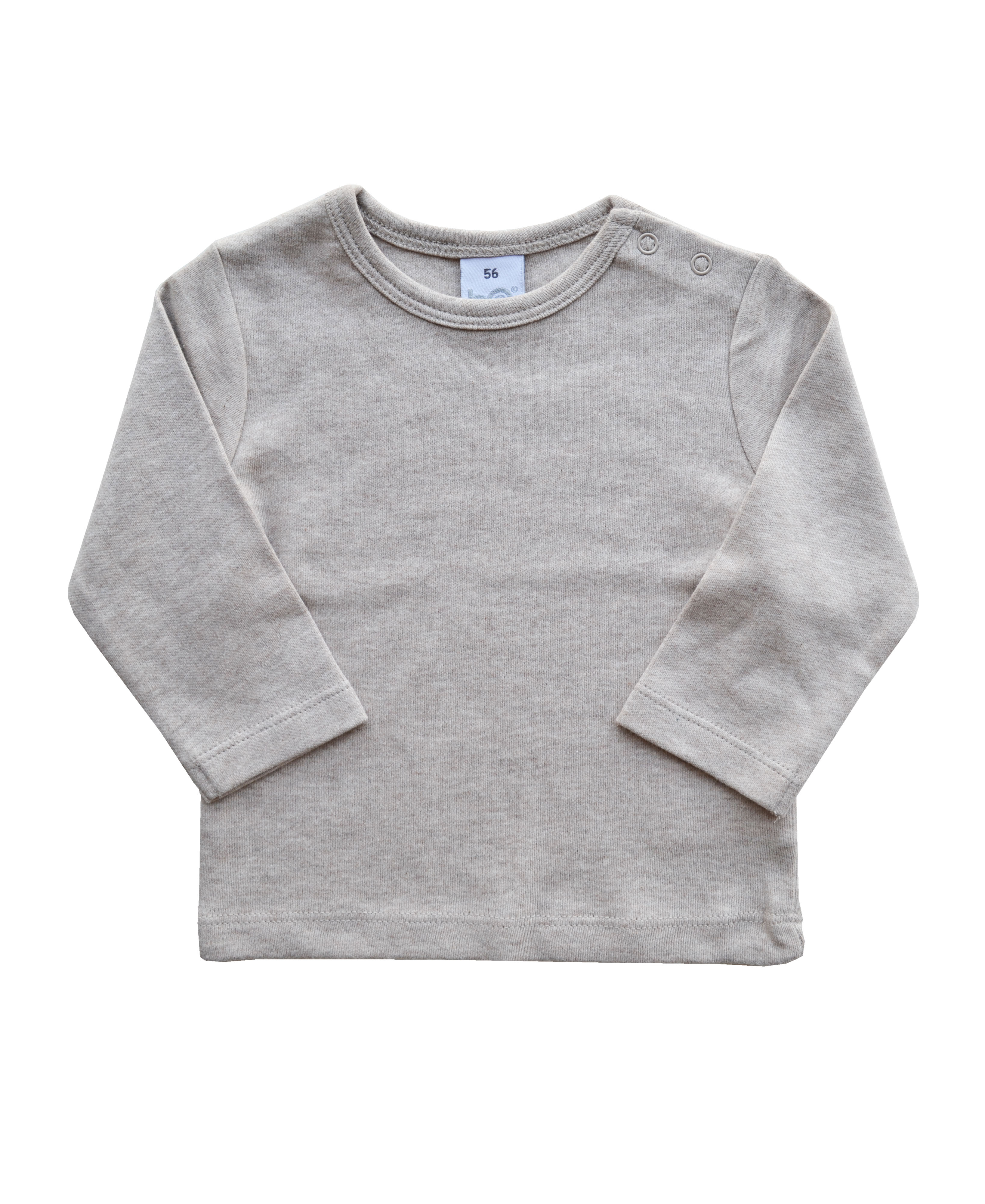 Beige Melange Full Sleeve Top