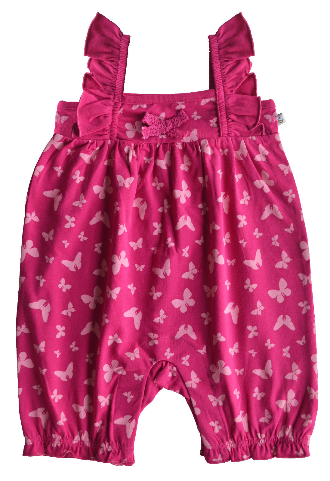 Butterfly Print Pink Short Romper