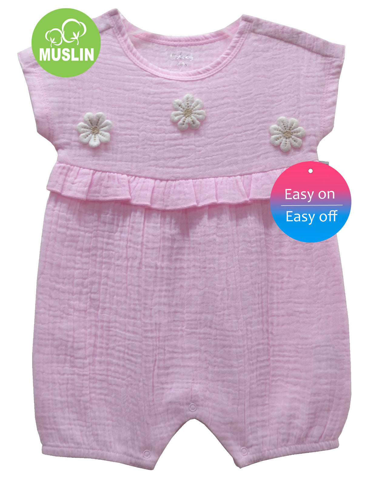 Pink Muslin Romper