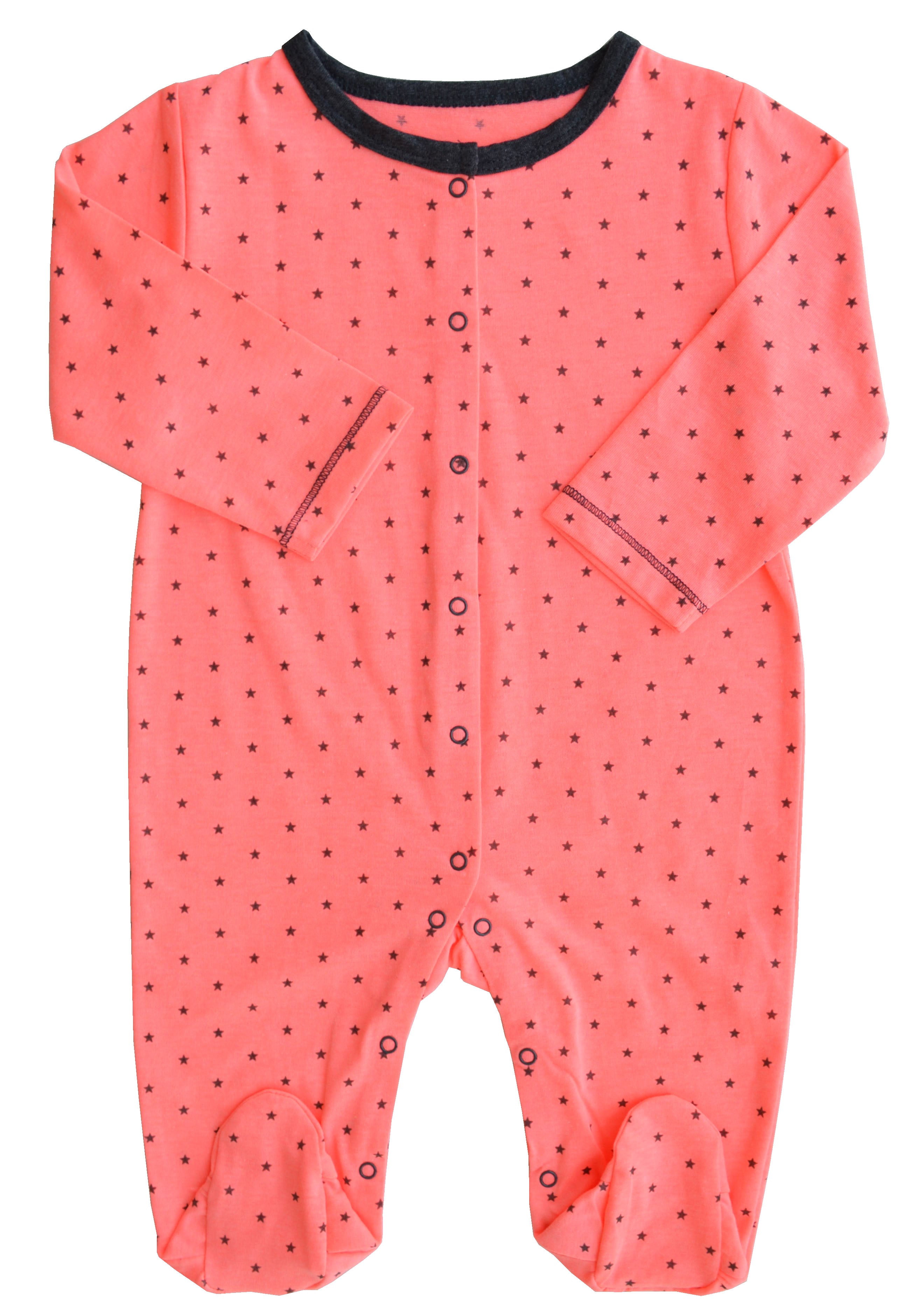 Orange Dot Print Full Romper