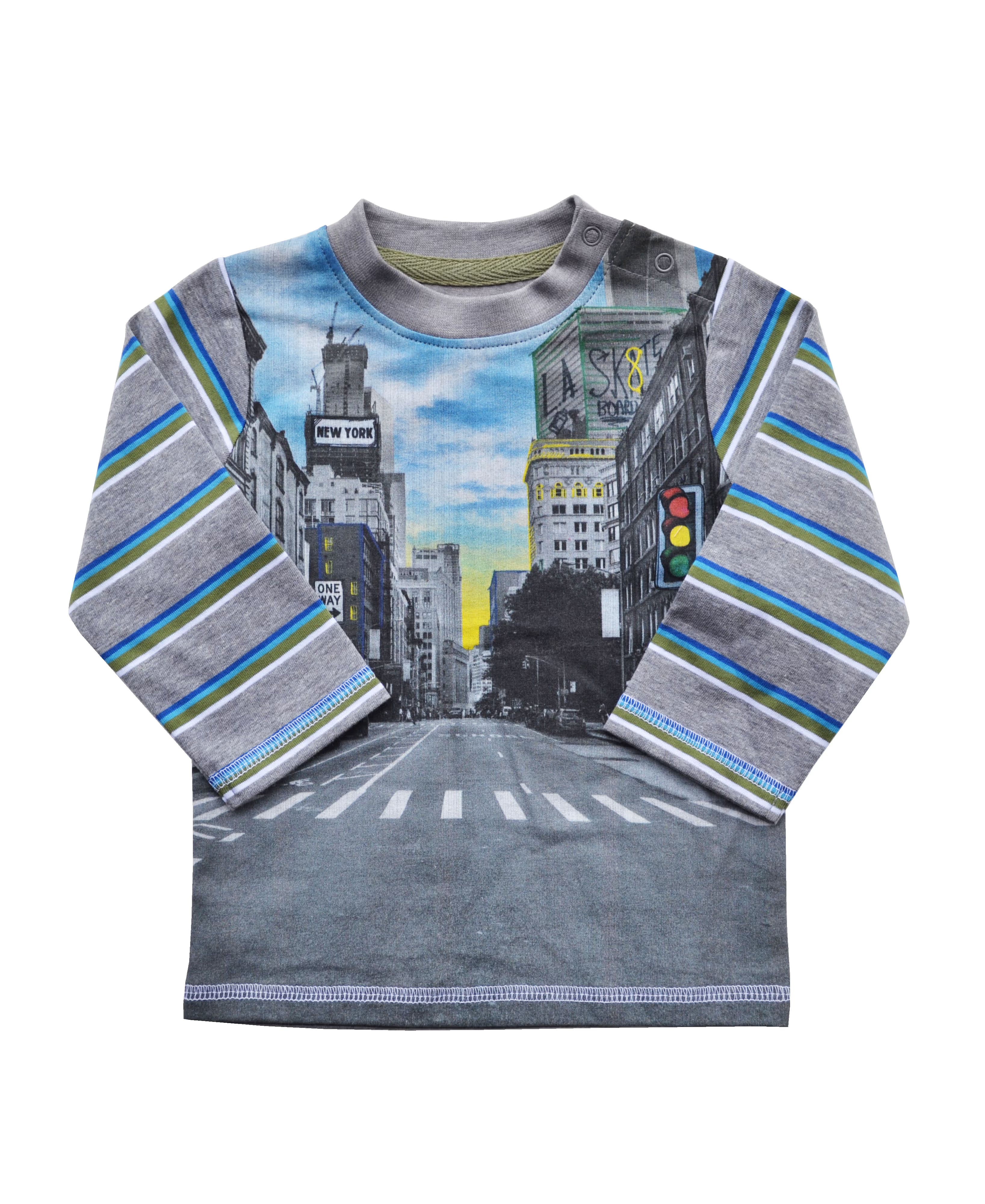 Long Sleeves Grey T-Shirt