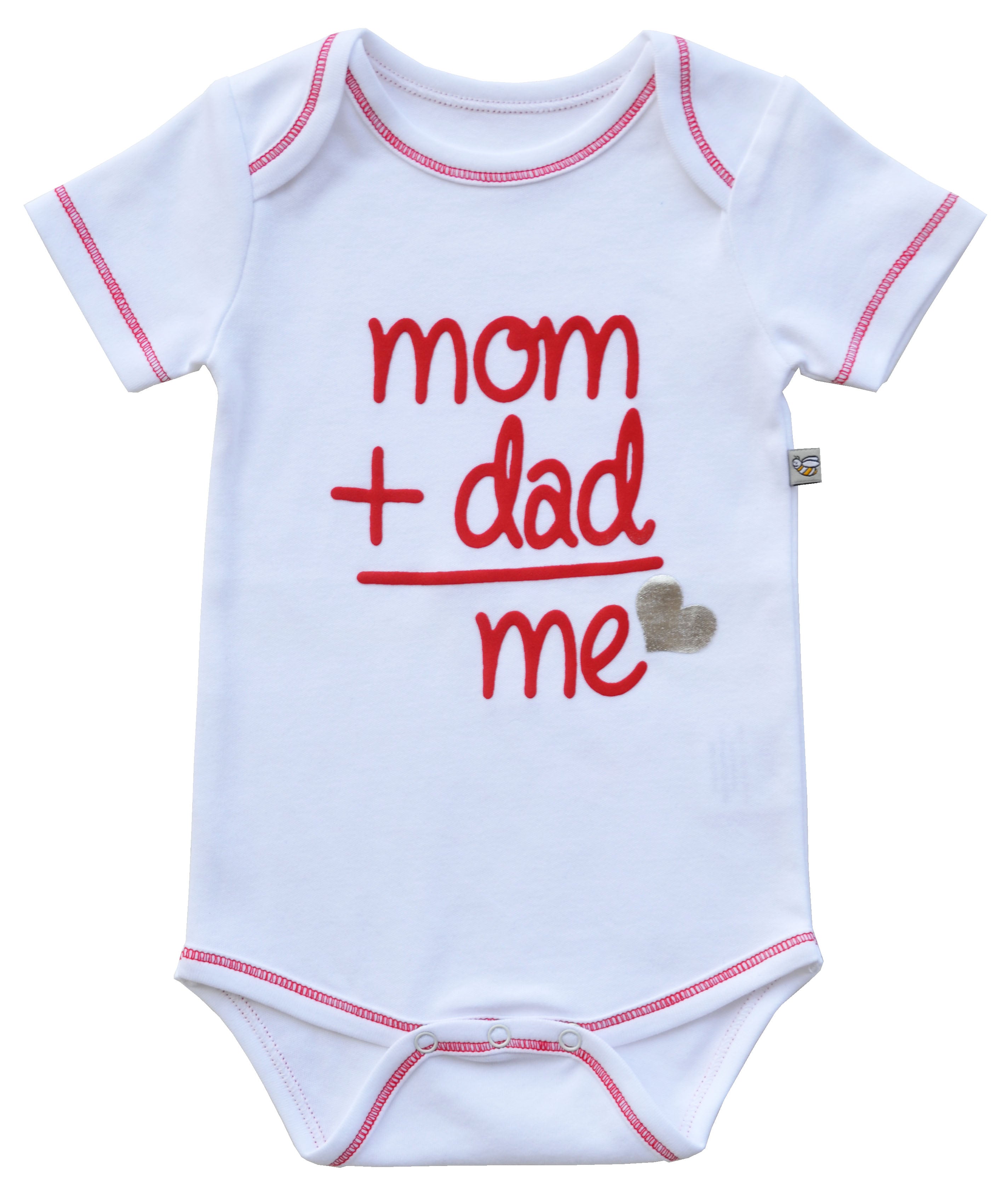Mom Dad White Onesie