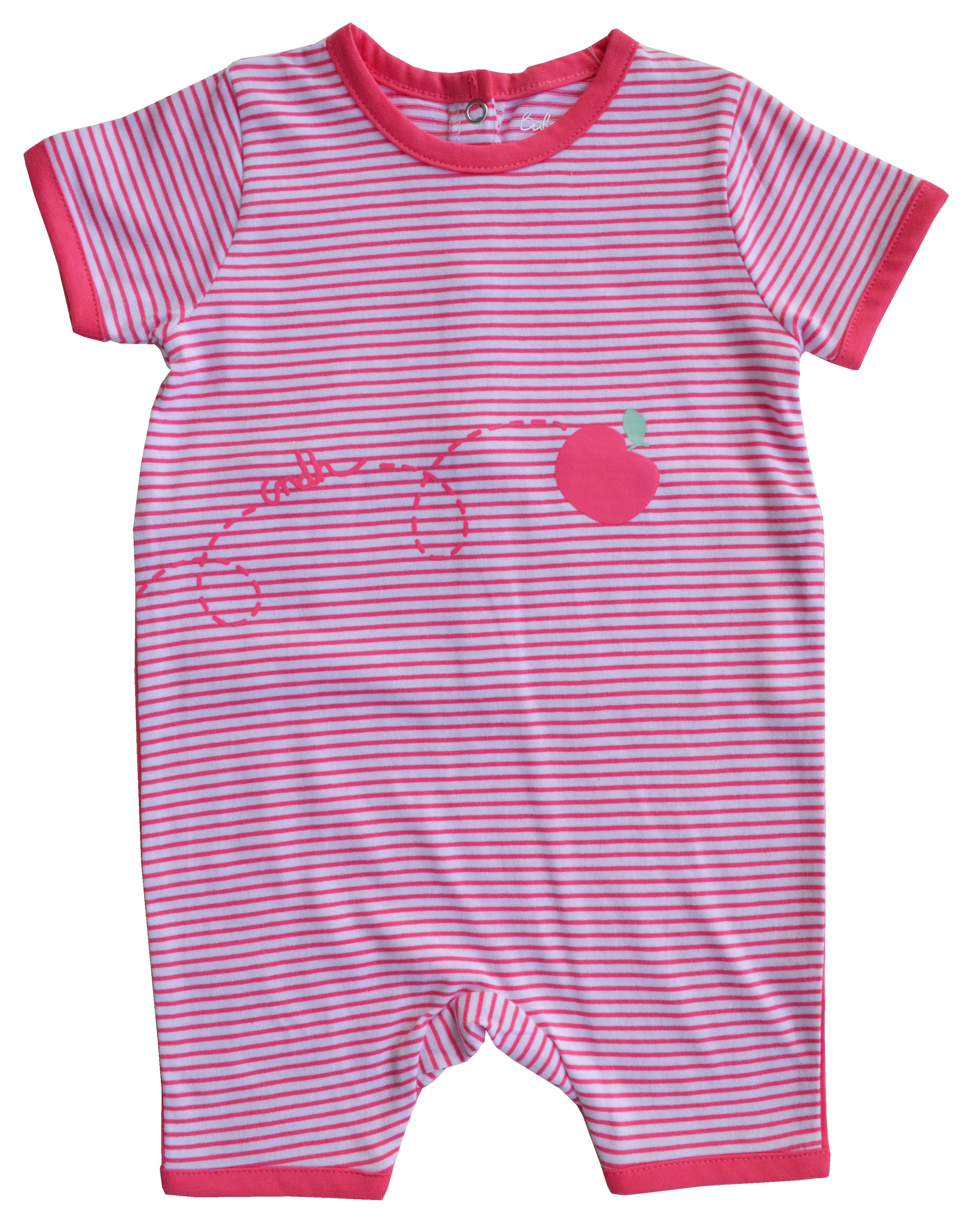 Pink Striped Short Romper
