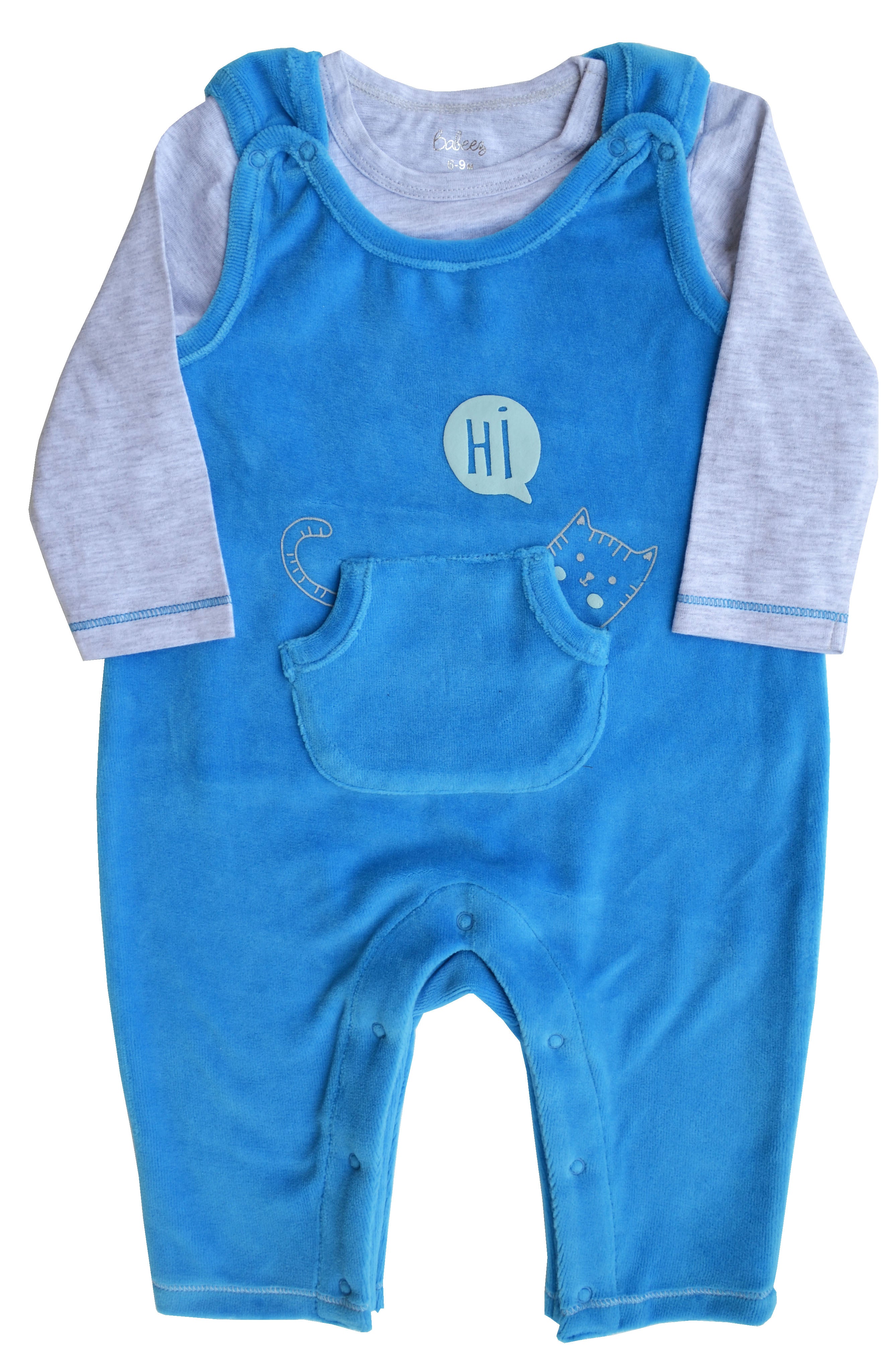Hi Print Blue Full Romper Set