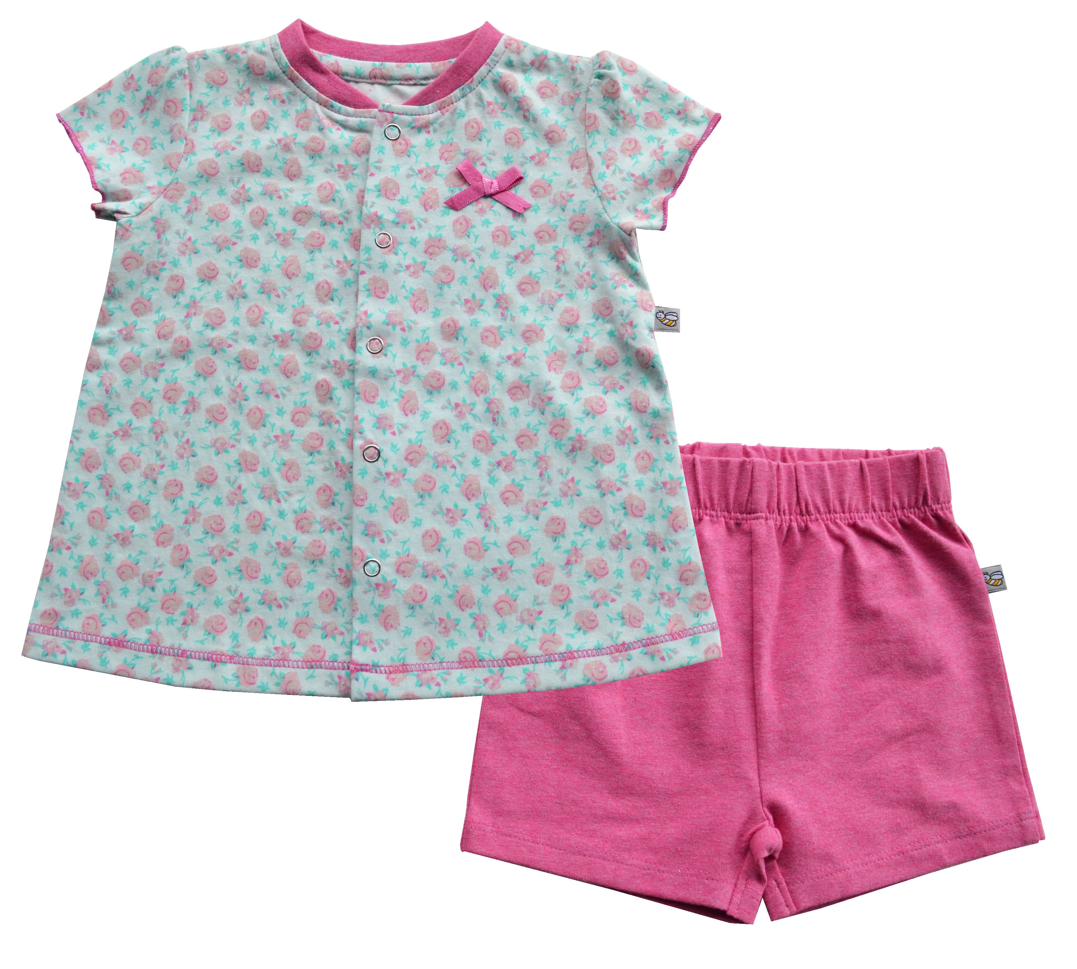 Flower Print Green Top Set