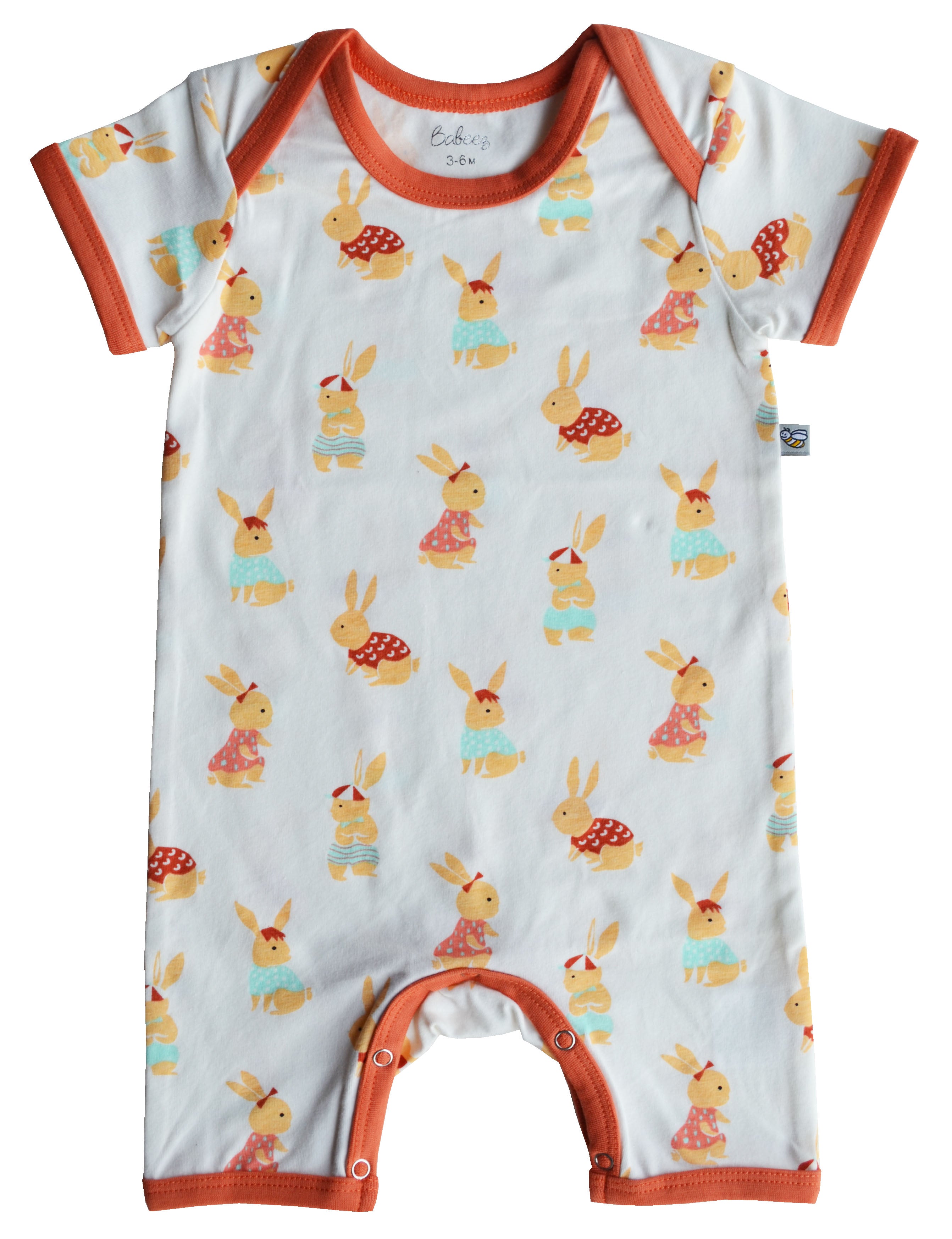 Rabbit Printed Short Romper