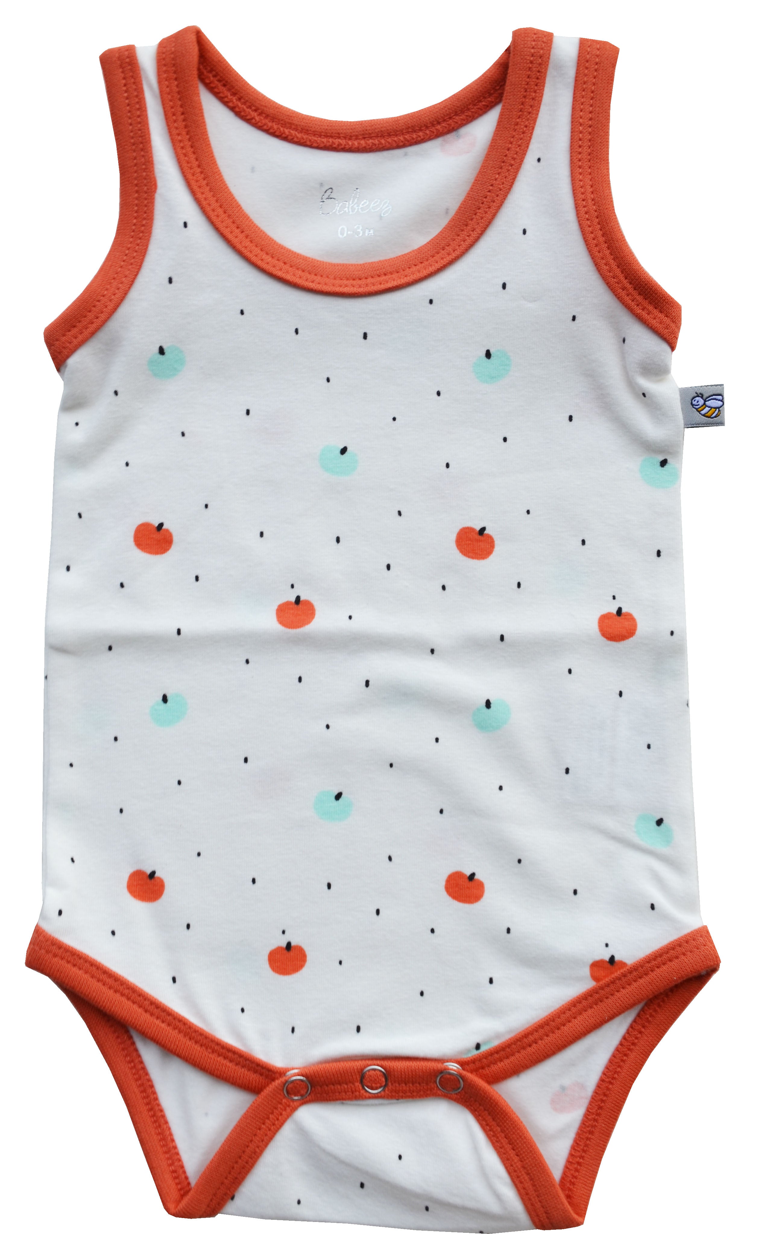 Fruit Print Sleeveless Romper