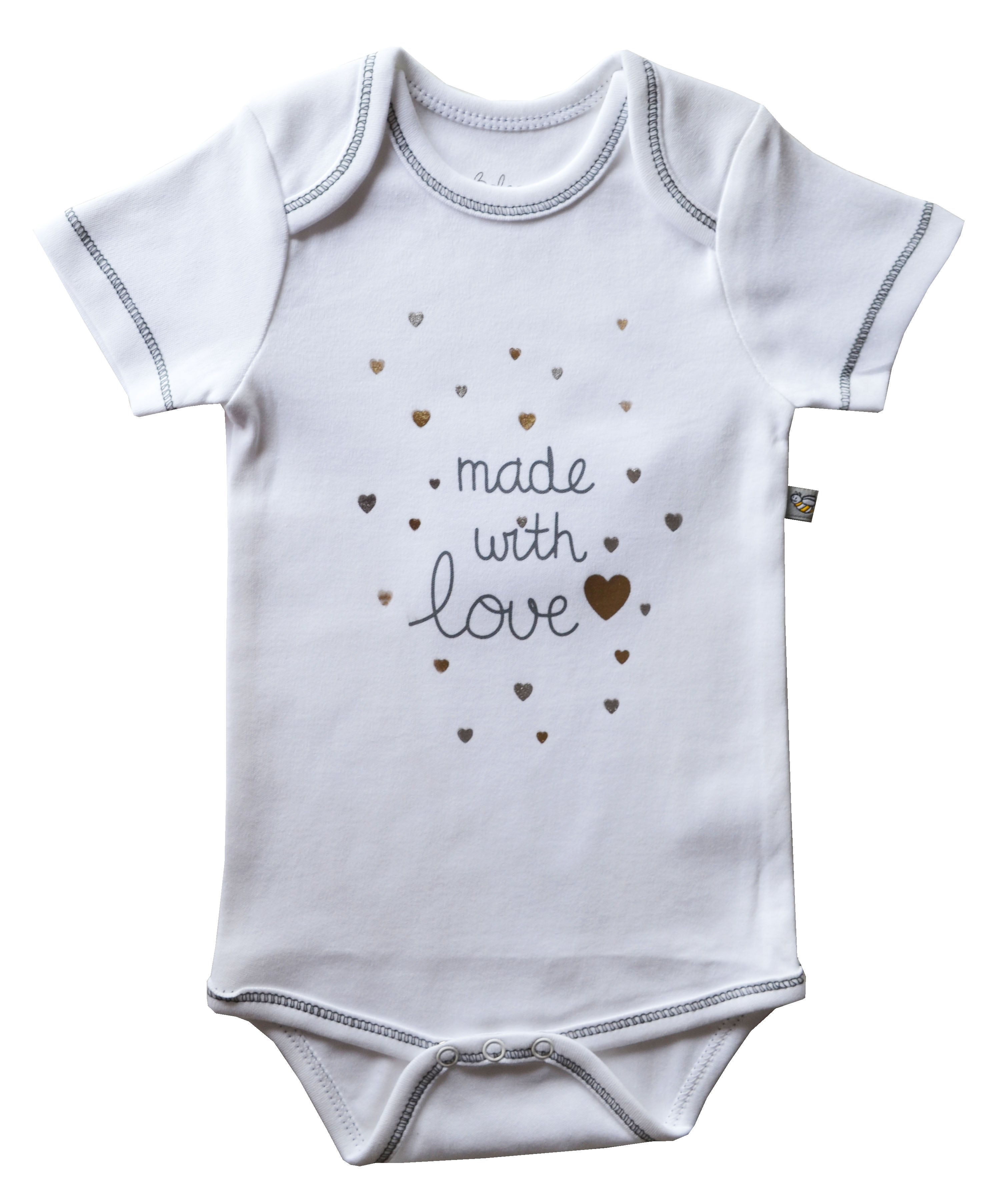 Made With Love Print White Short Romper