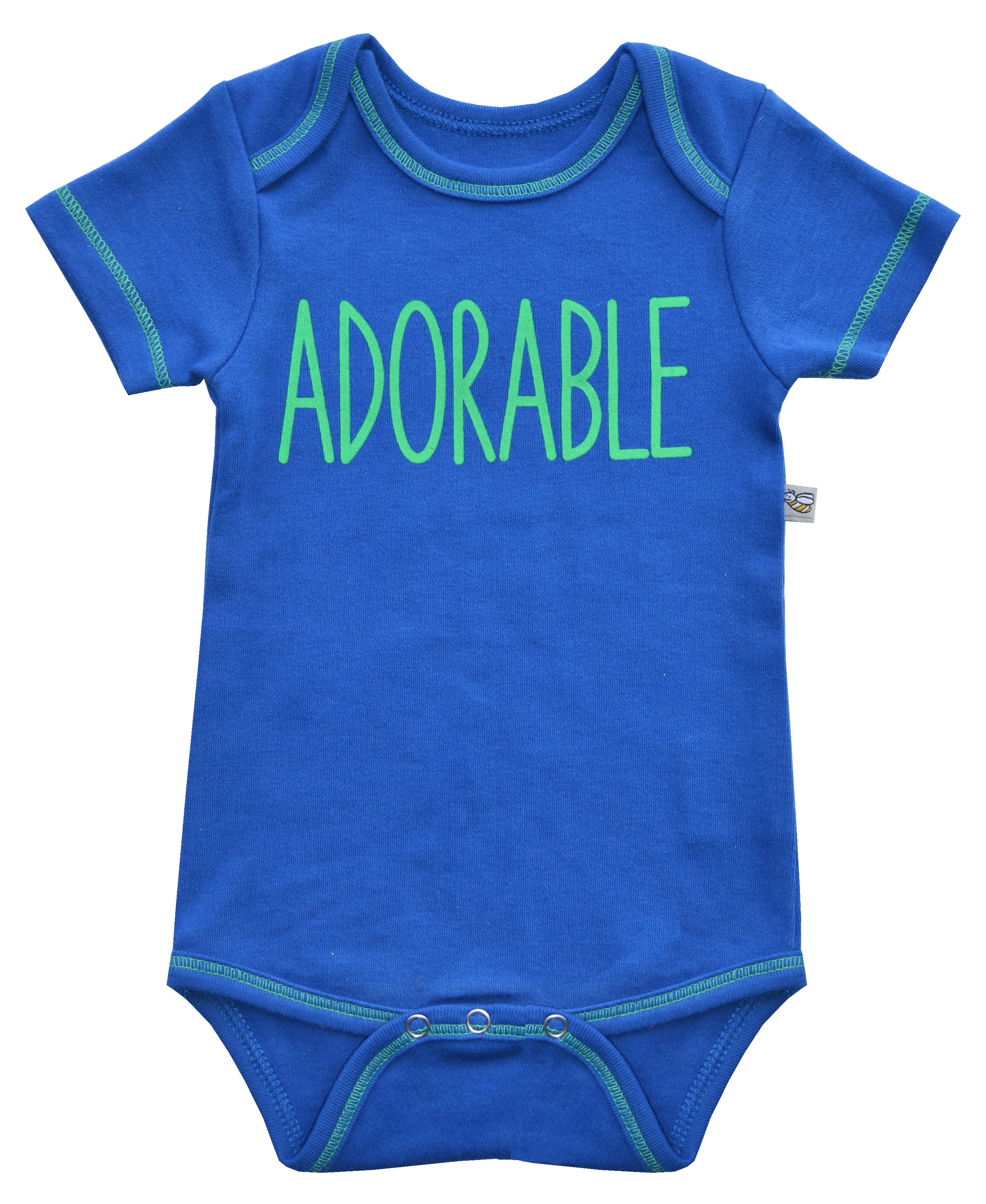 Adorable Print Blue Short Romper