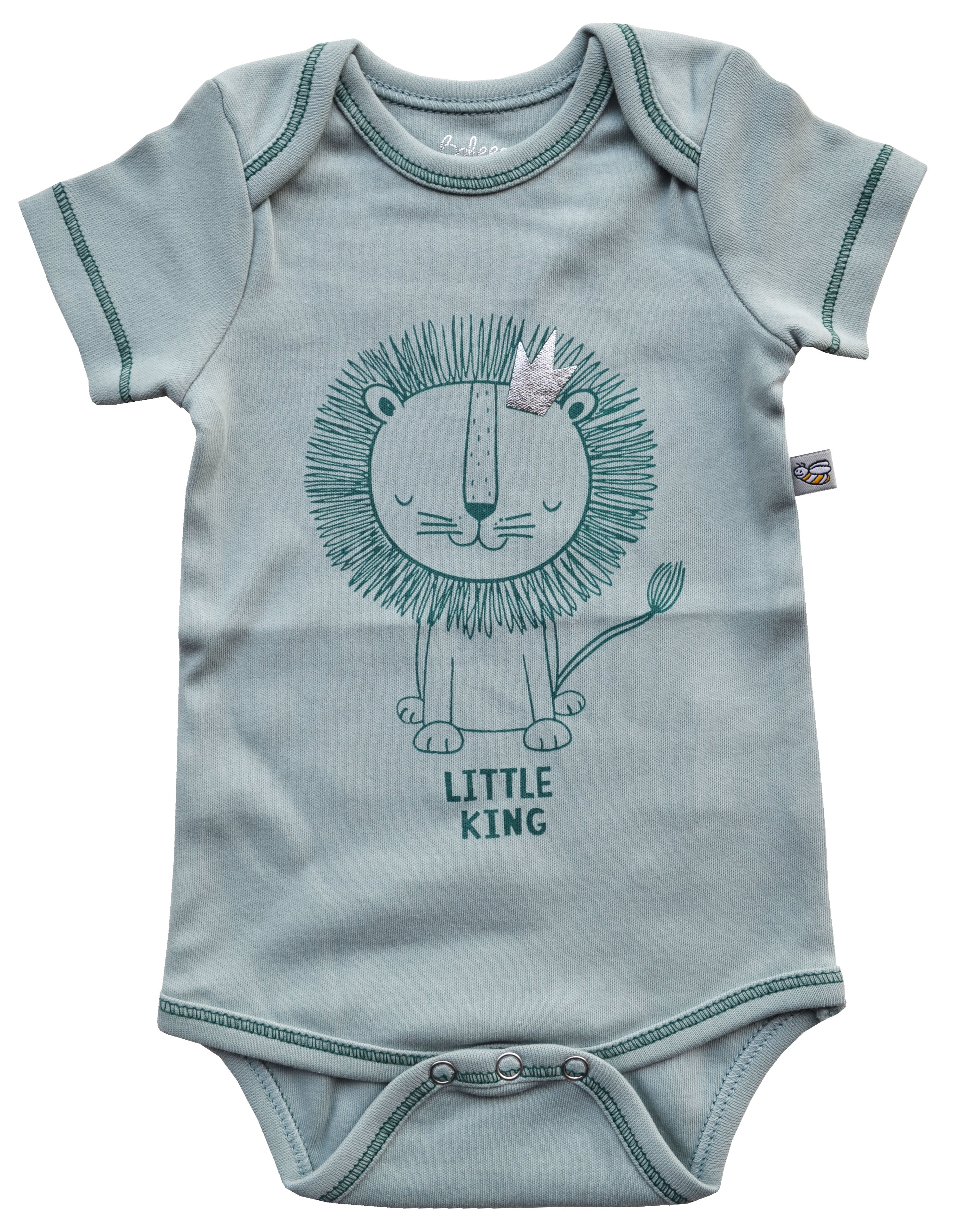 Lion Print Green Short Romper