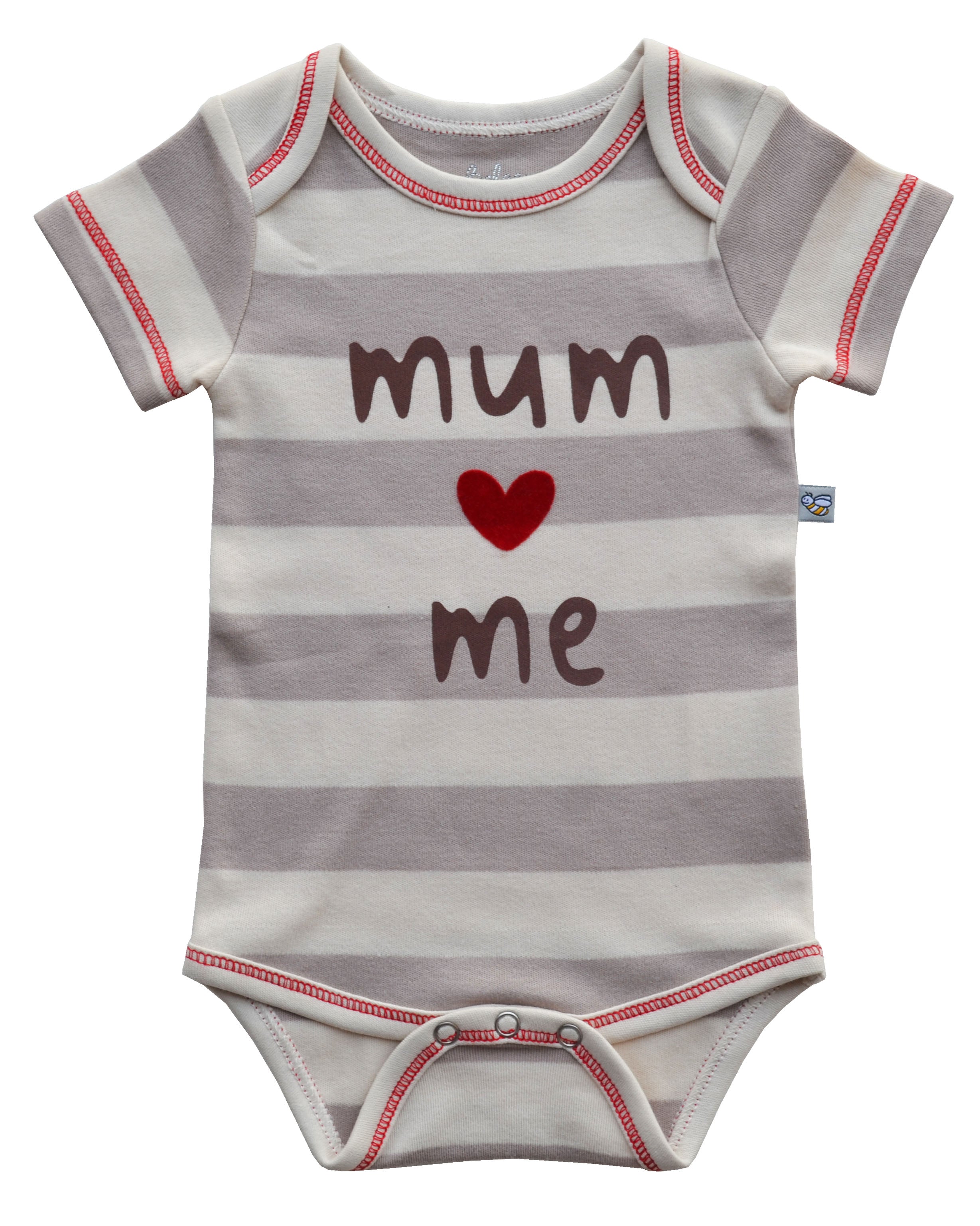Mum Me Print Cream Short Romper