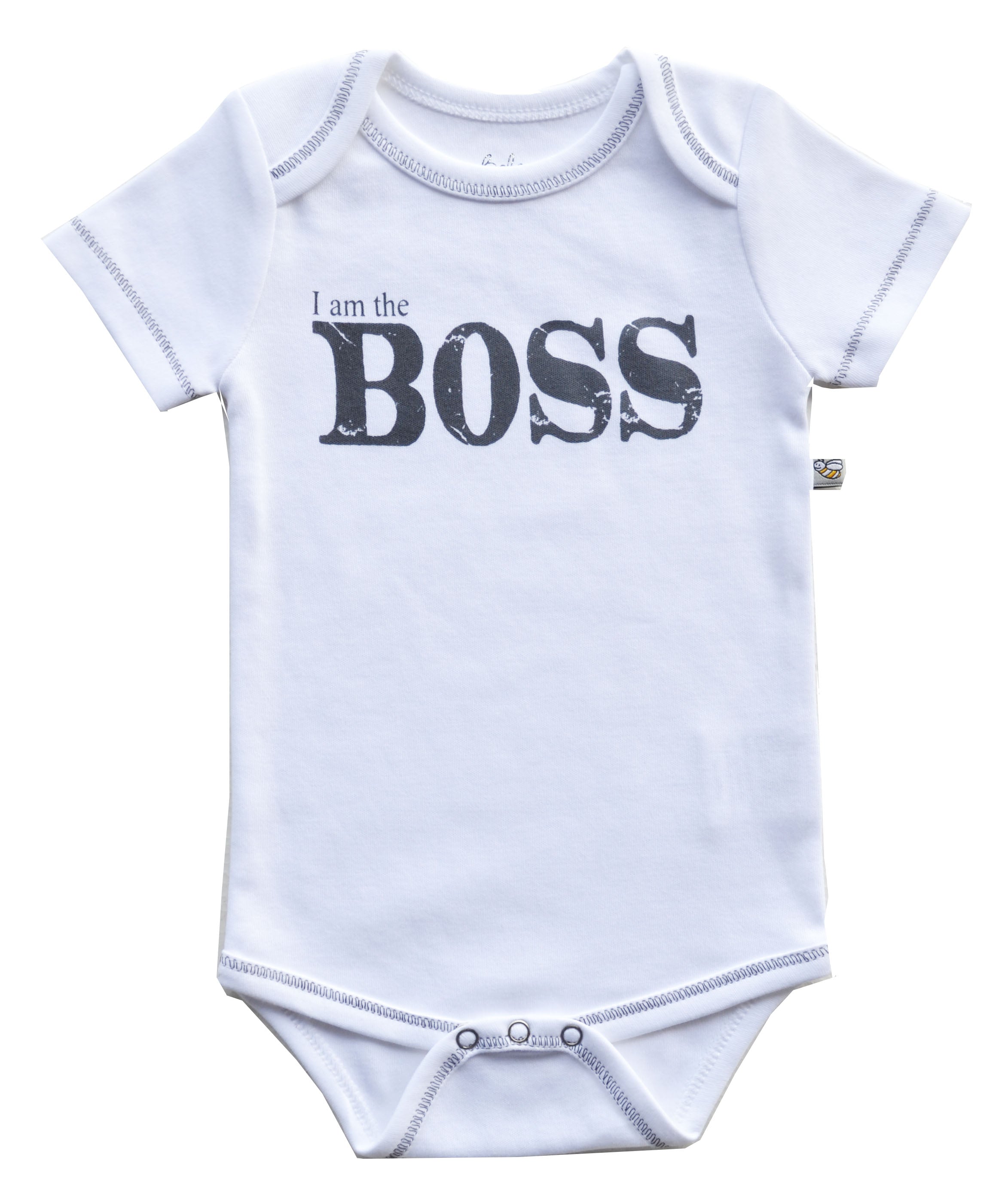 Boss Print White Short Romper