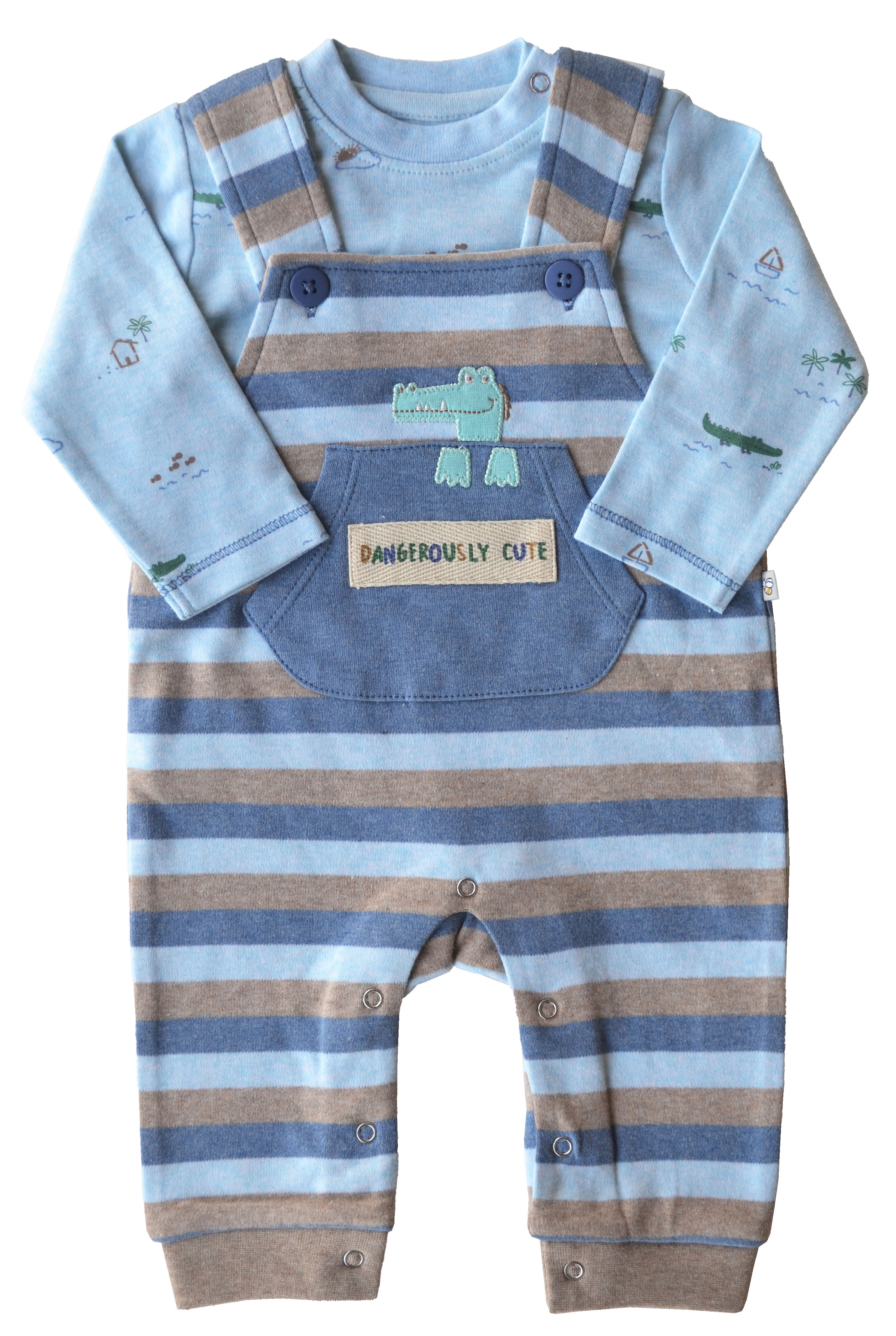 Crocodile Blue Full Romper Set