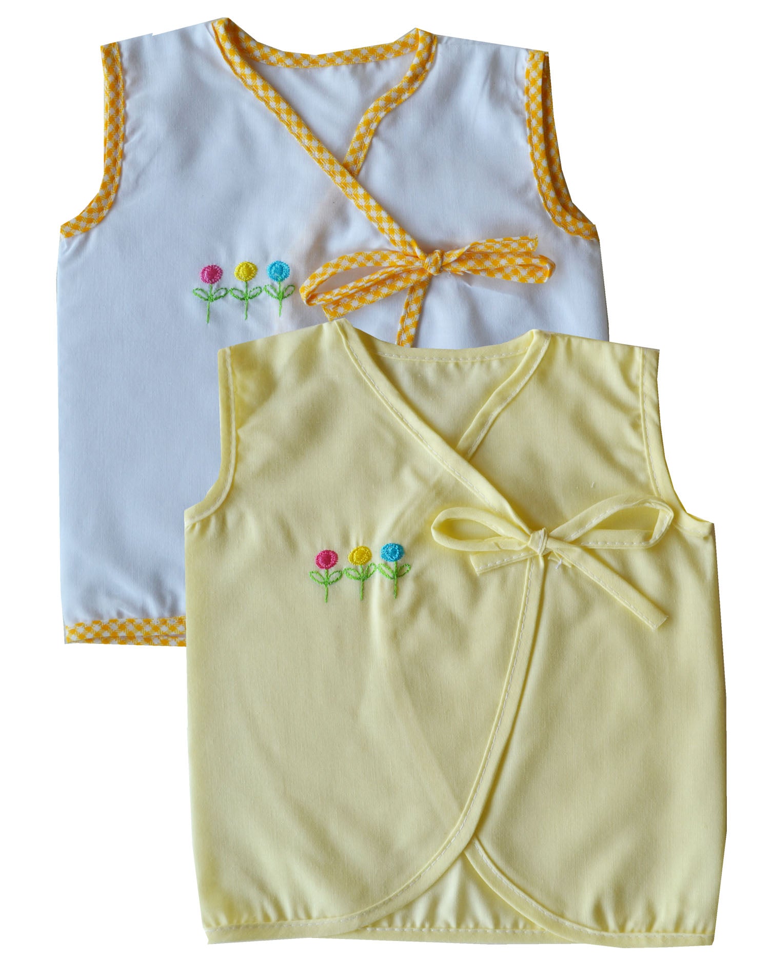Basics Yellow White Jhabla Combo