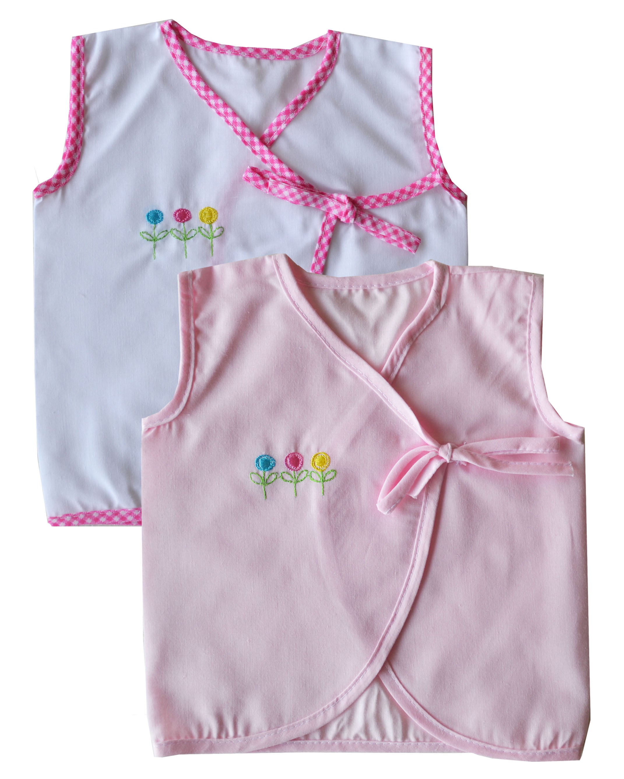 Basics Pink White Jhabla Combo