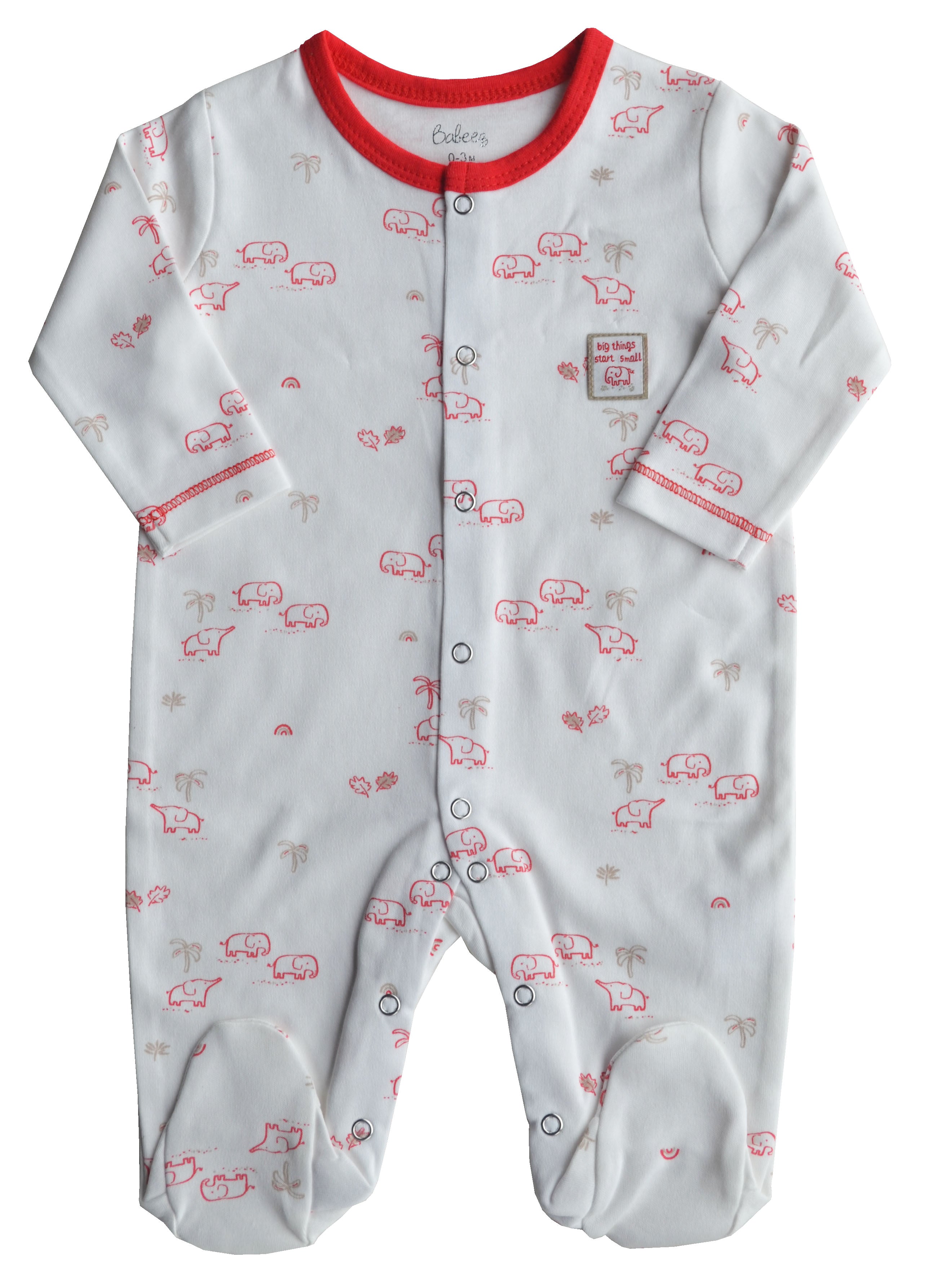 Elephant Print White Sleeper