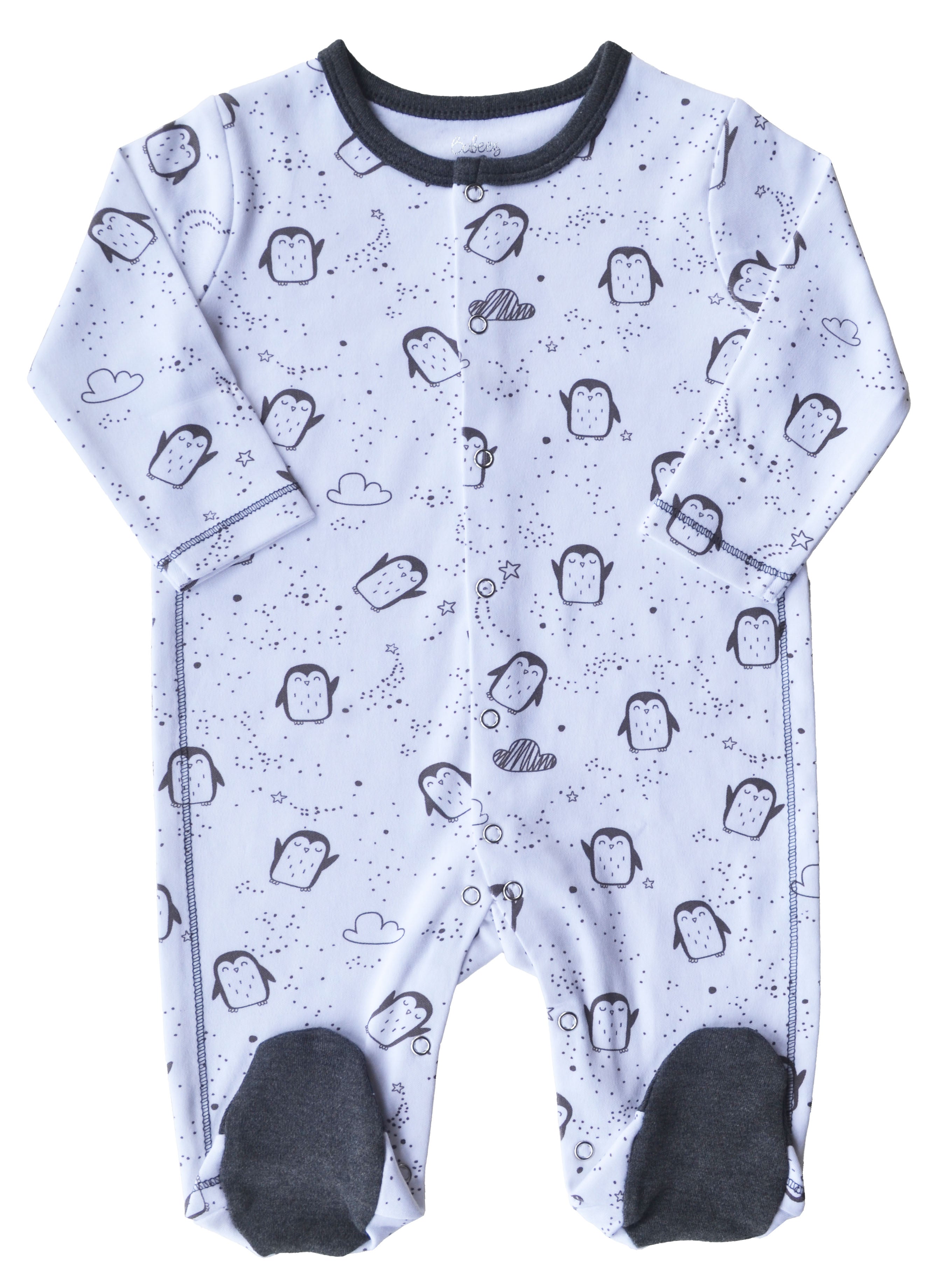 Penguin Print White Full Sleeper