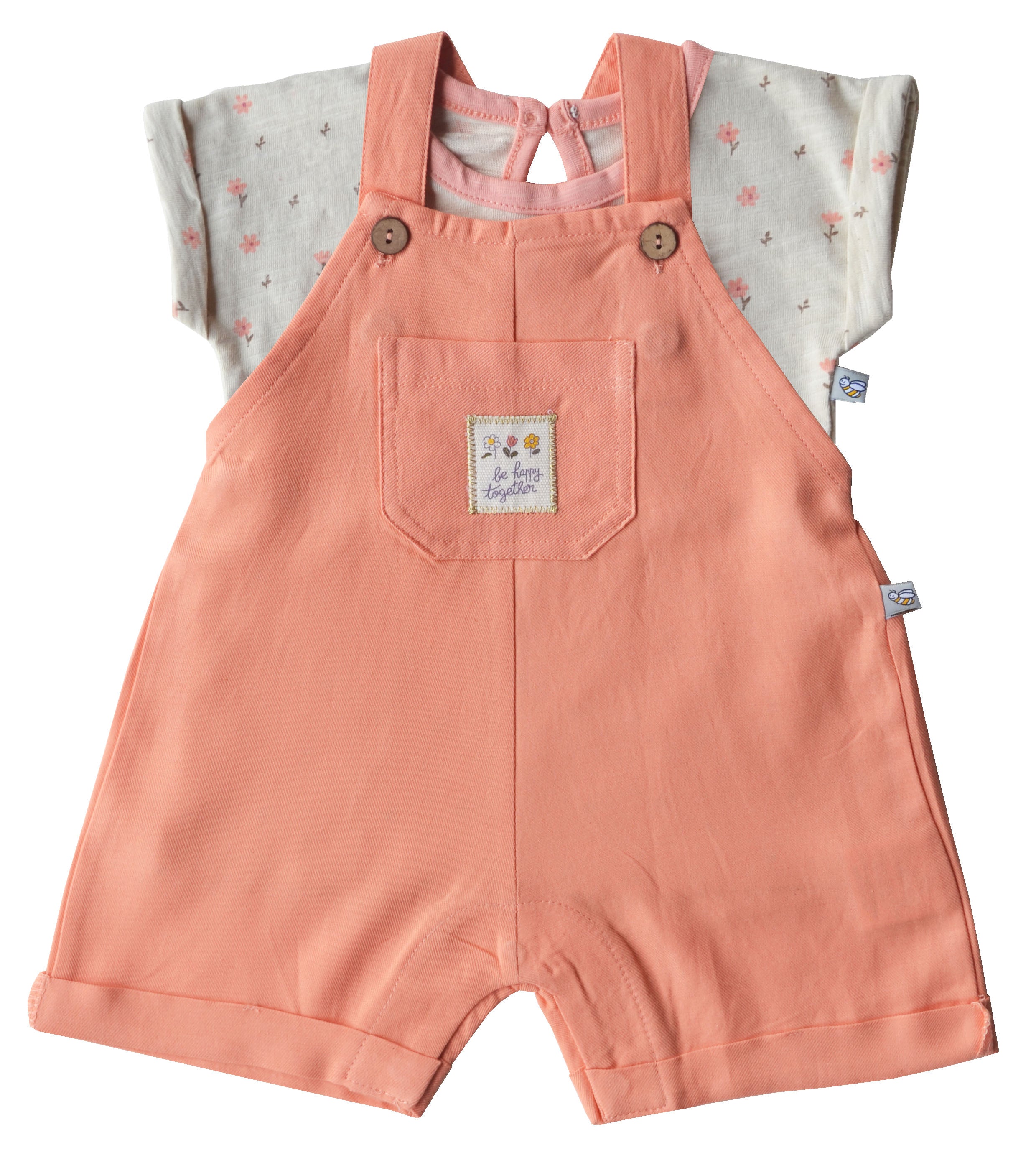 Orange Short Romper Set