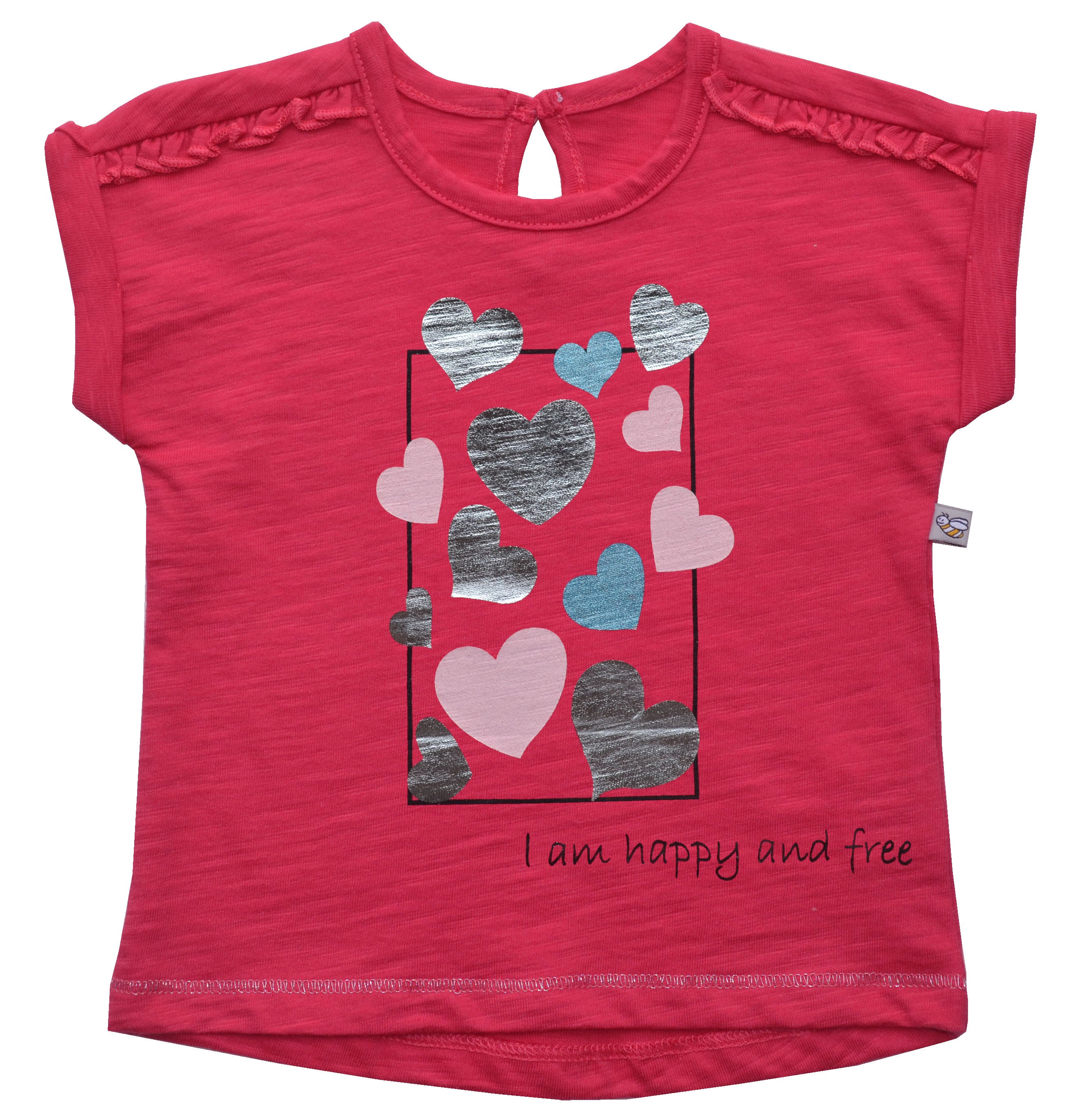 Happy and Free Coral Top