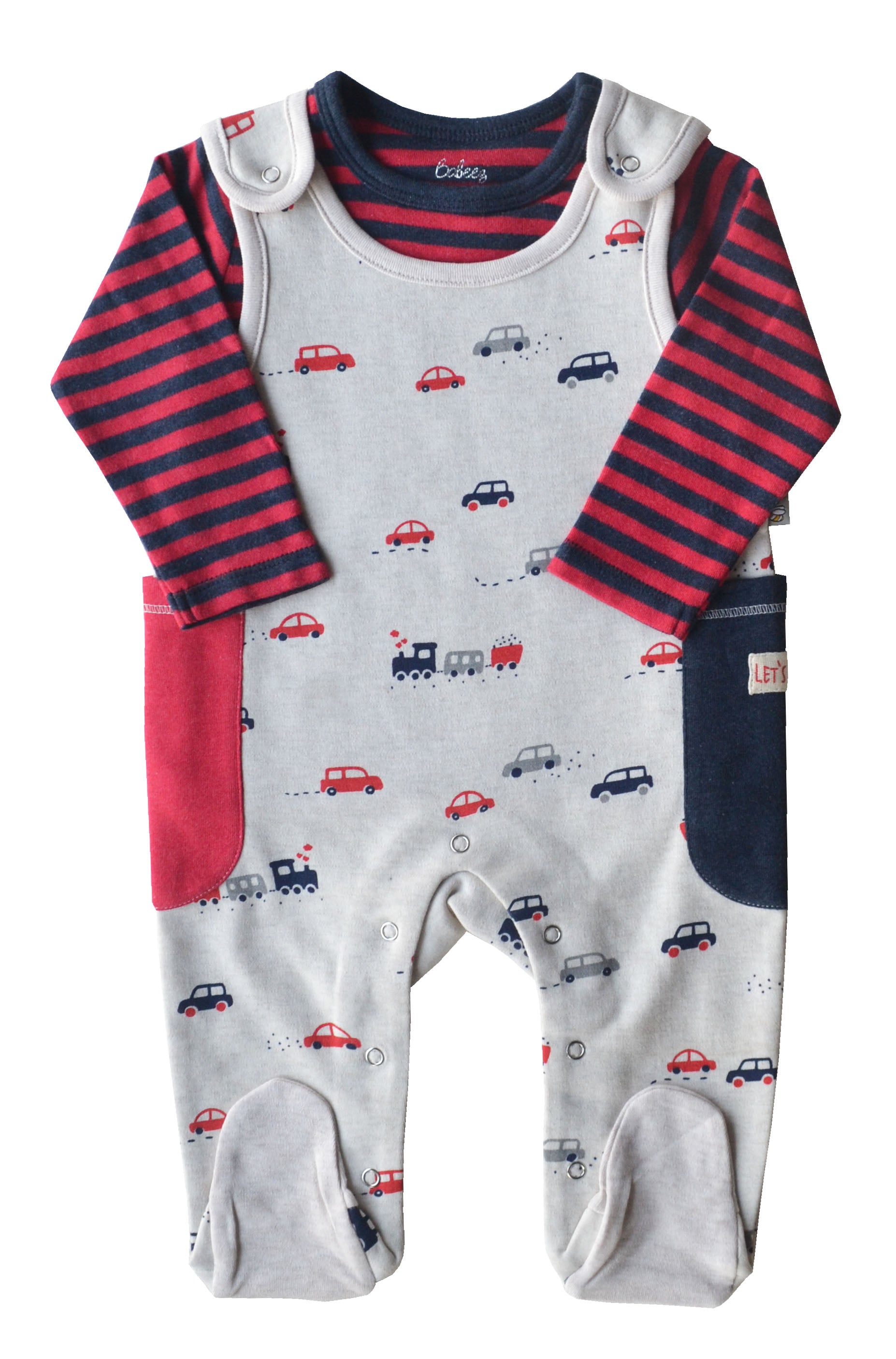 Car Print Full Romper Set